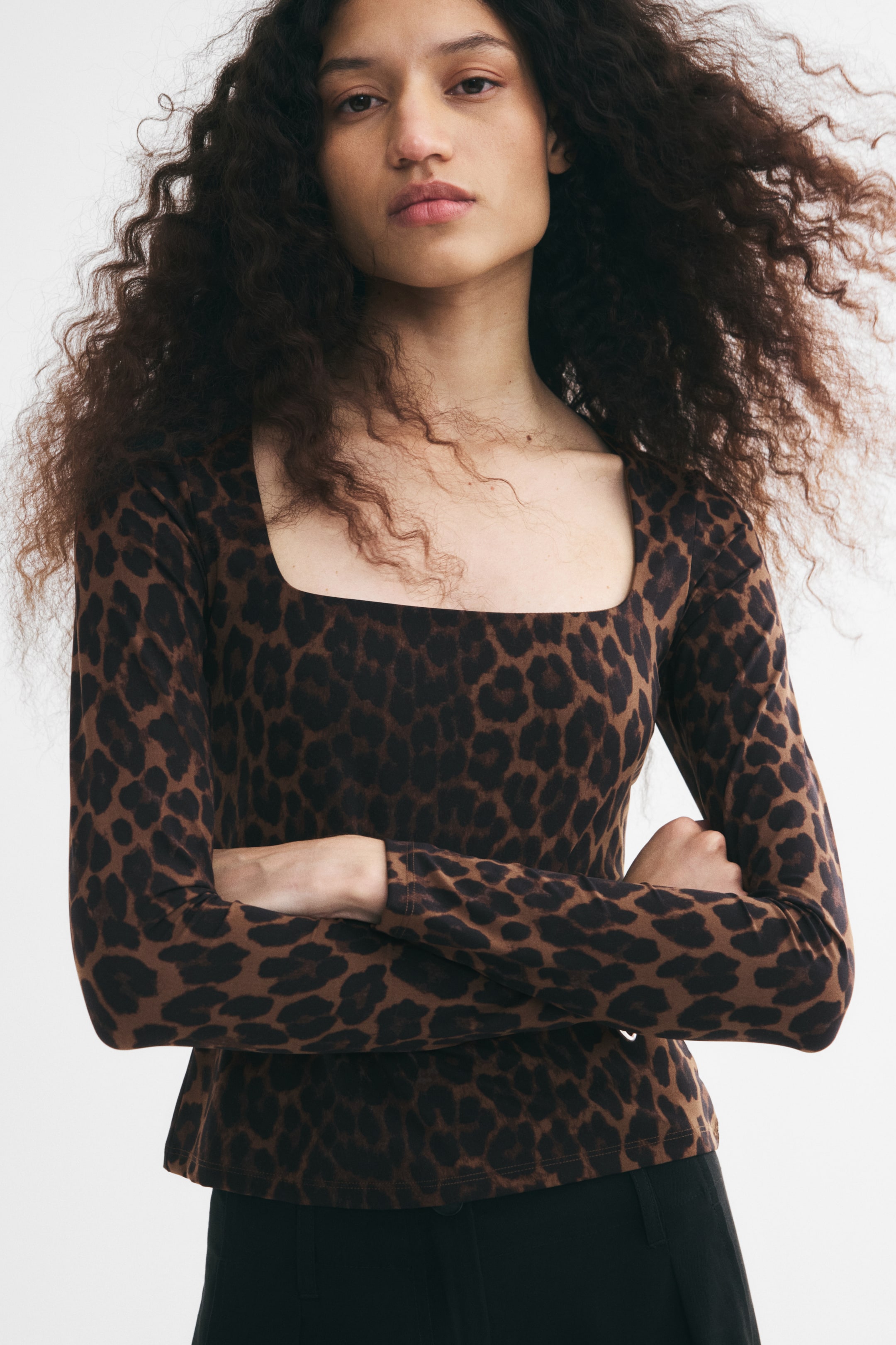 Square-Neck Ponte Top