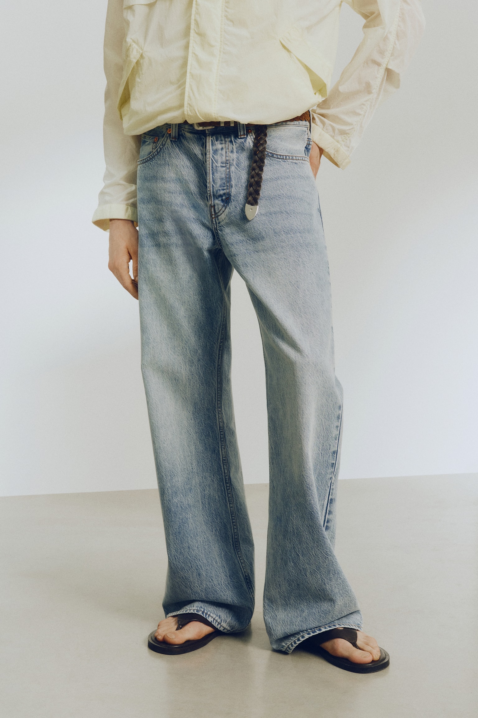Relaxed Bootcut Jeans - 데님 블루 - 3