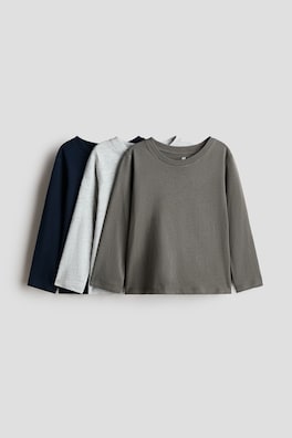 3-pack långärmad T-shirt