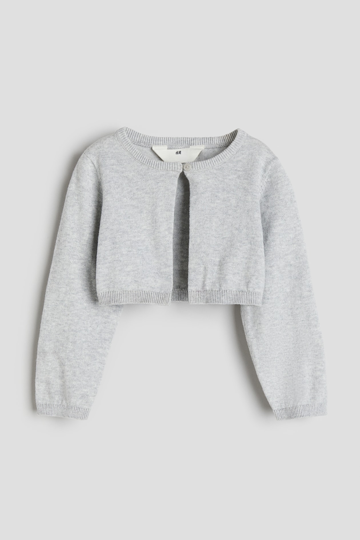 Fine-knit bolero Grey marl Kids H&M SG