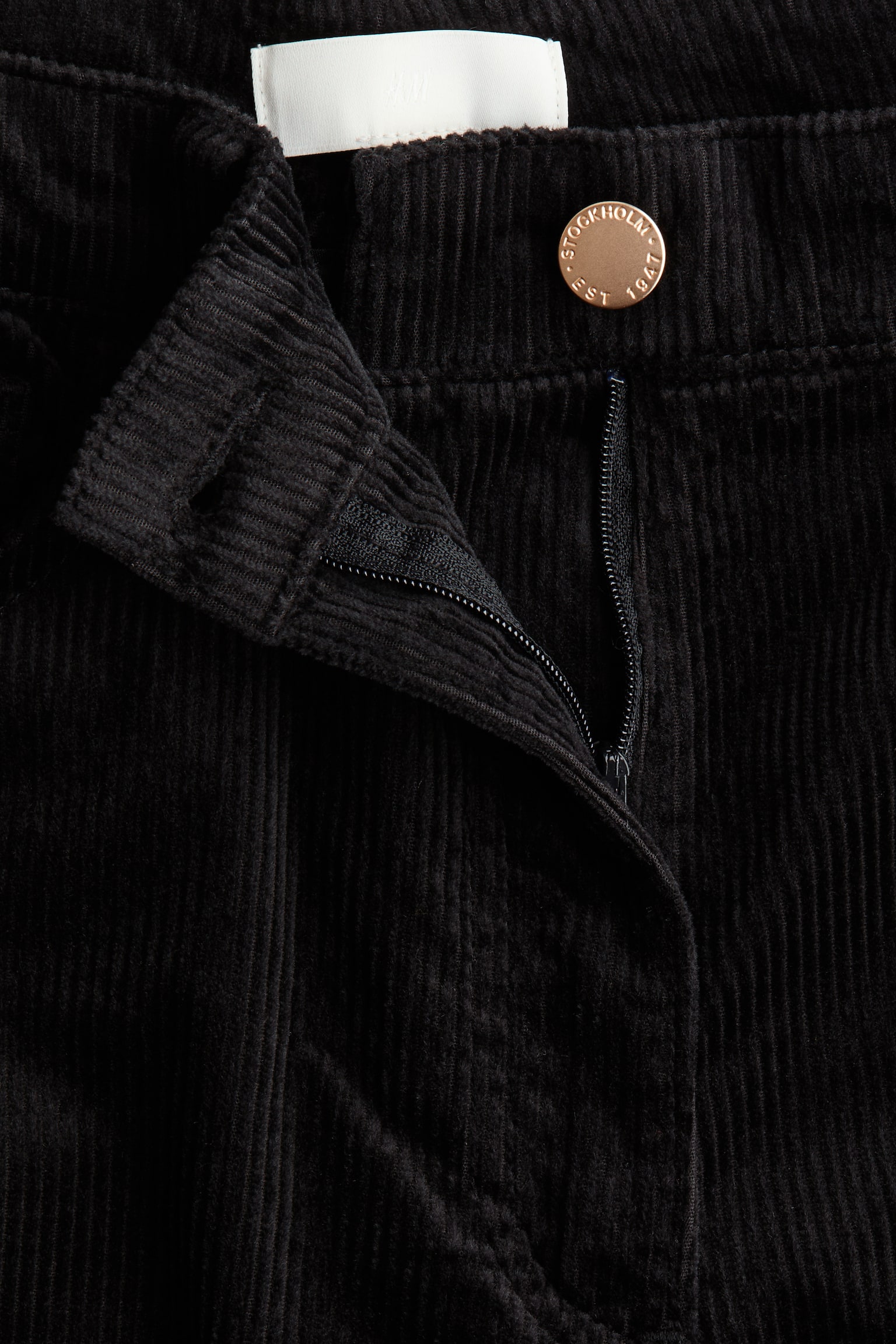 Брюки H&M Cotton Corduroy, цвет: Чёрный — фото 7
