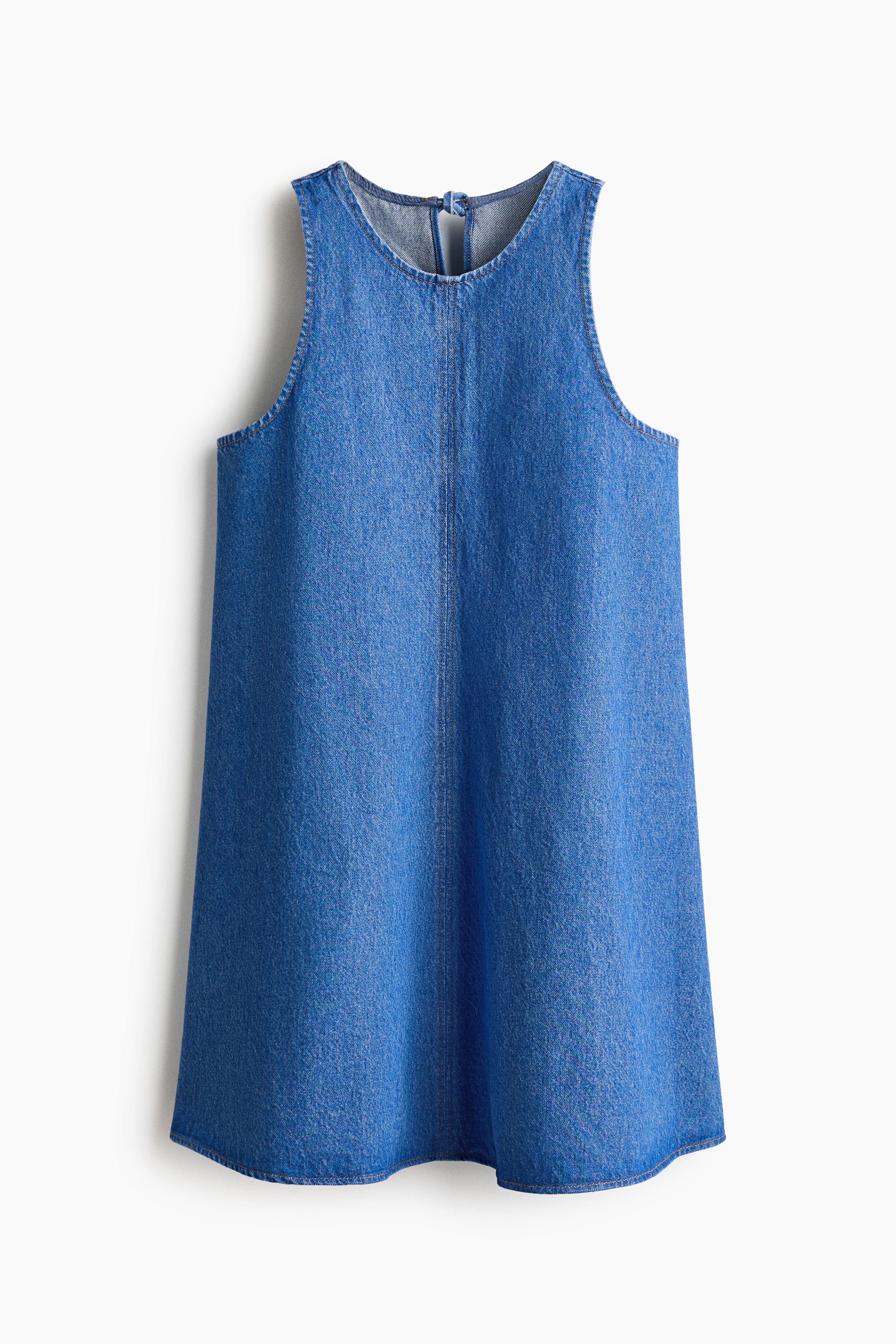 A-Line Denim Dress - Denim blue