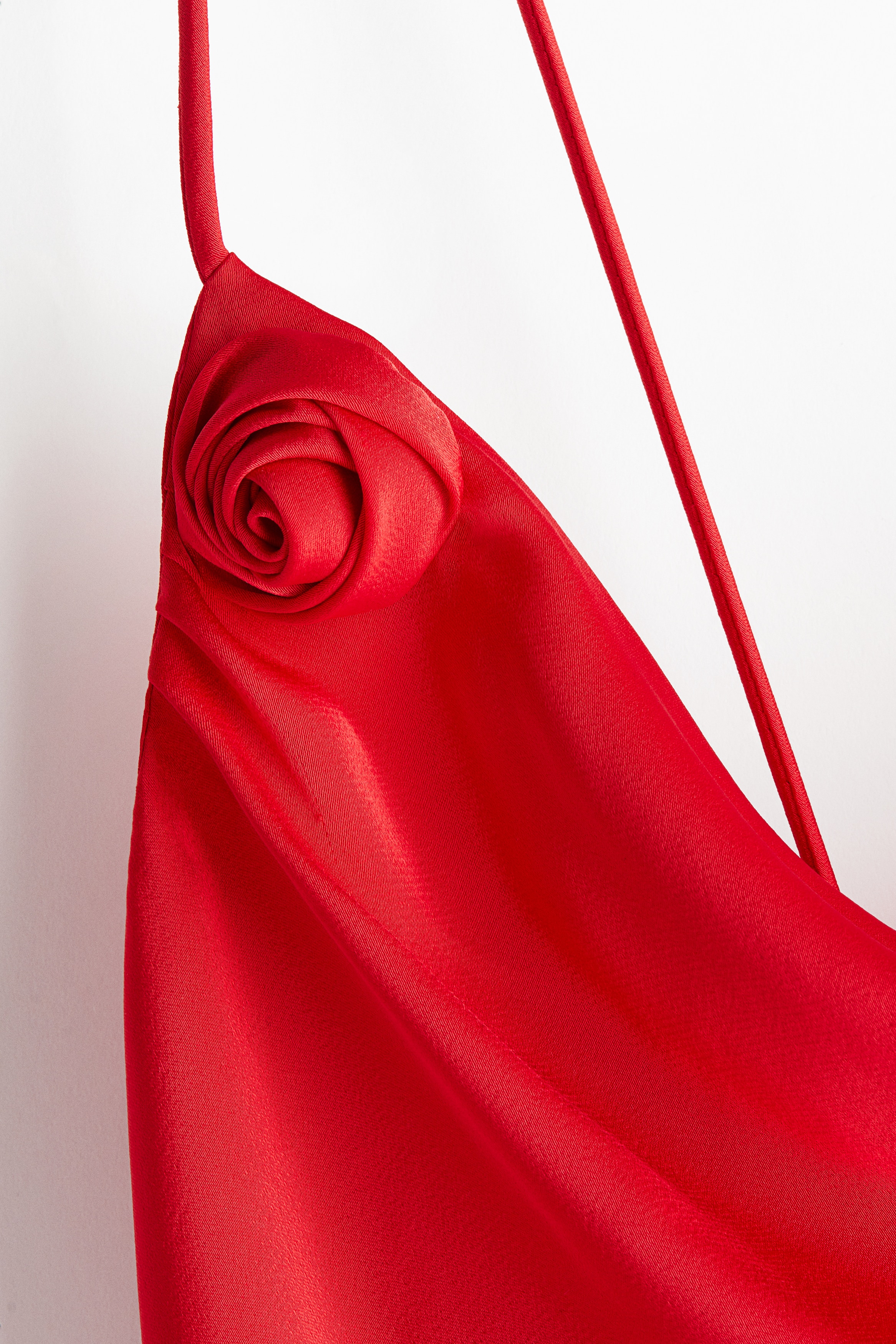 Tie-detail satin slip dress - Bright red - Ladies | H\u0026M GB