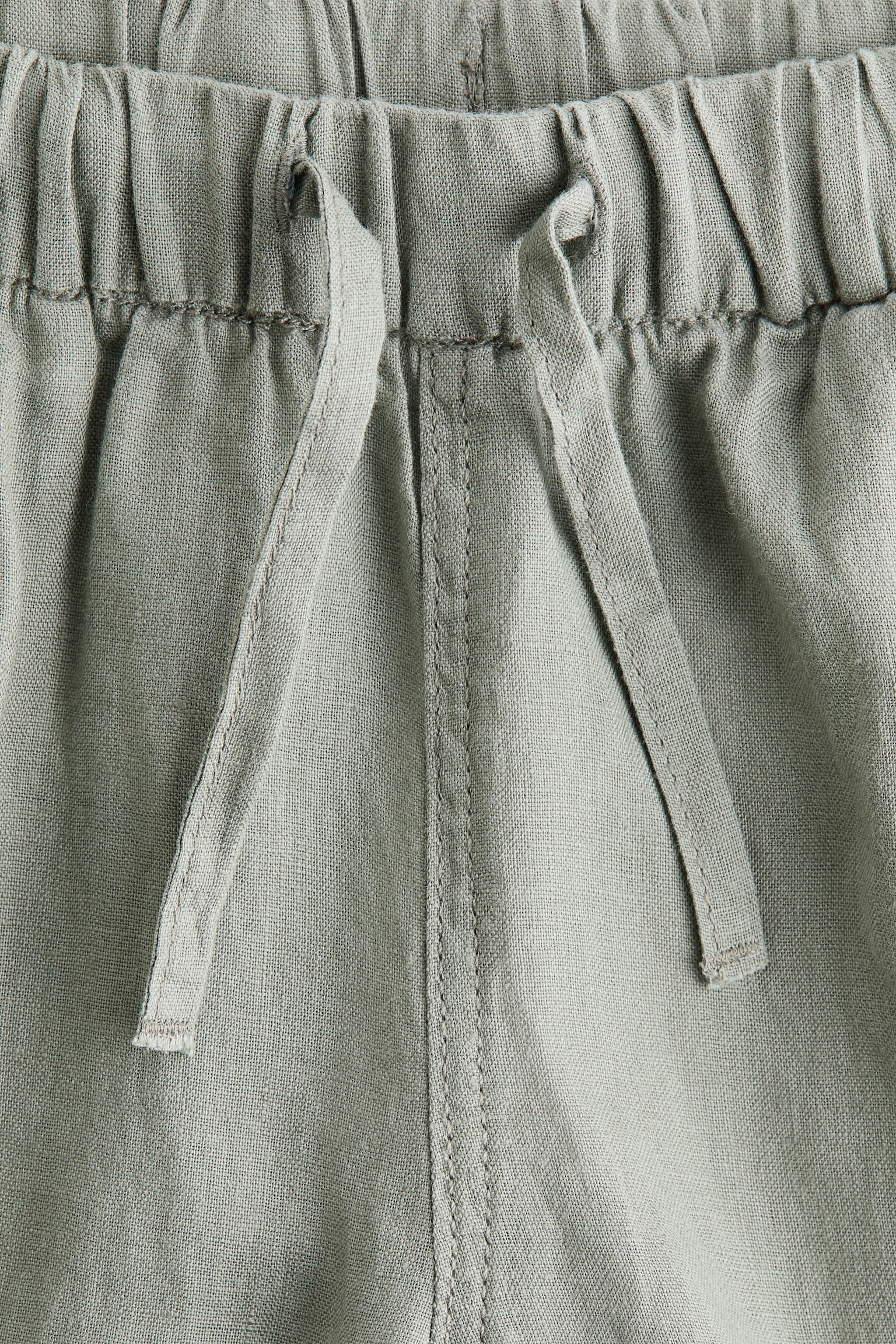 Pantaloni in lino - Verde kaki chiaro/Blu navy/Beige chiaro - 2