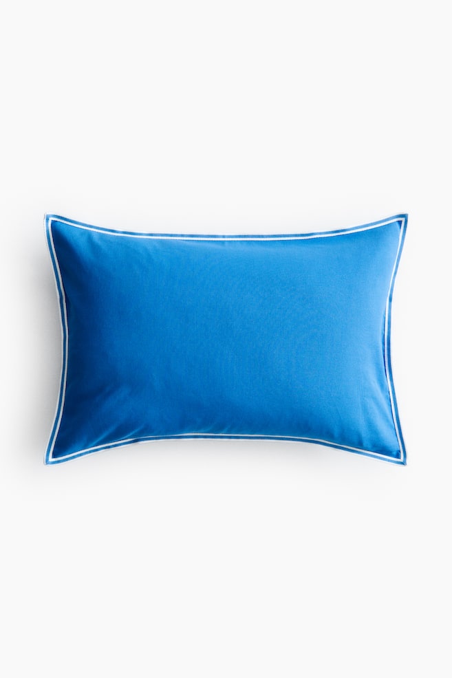 Kussenhoes van katoenen canvas - Helderblauw/Lichtbeige/Helderrood - 1