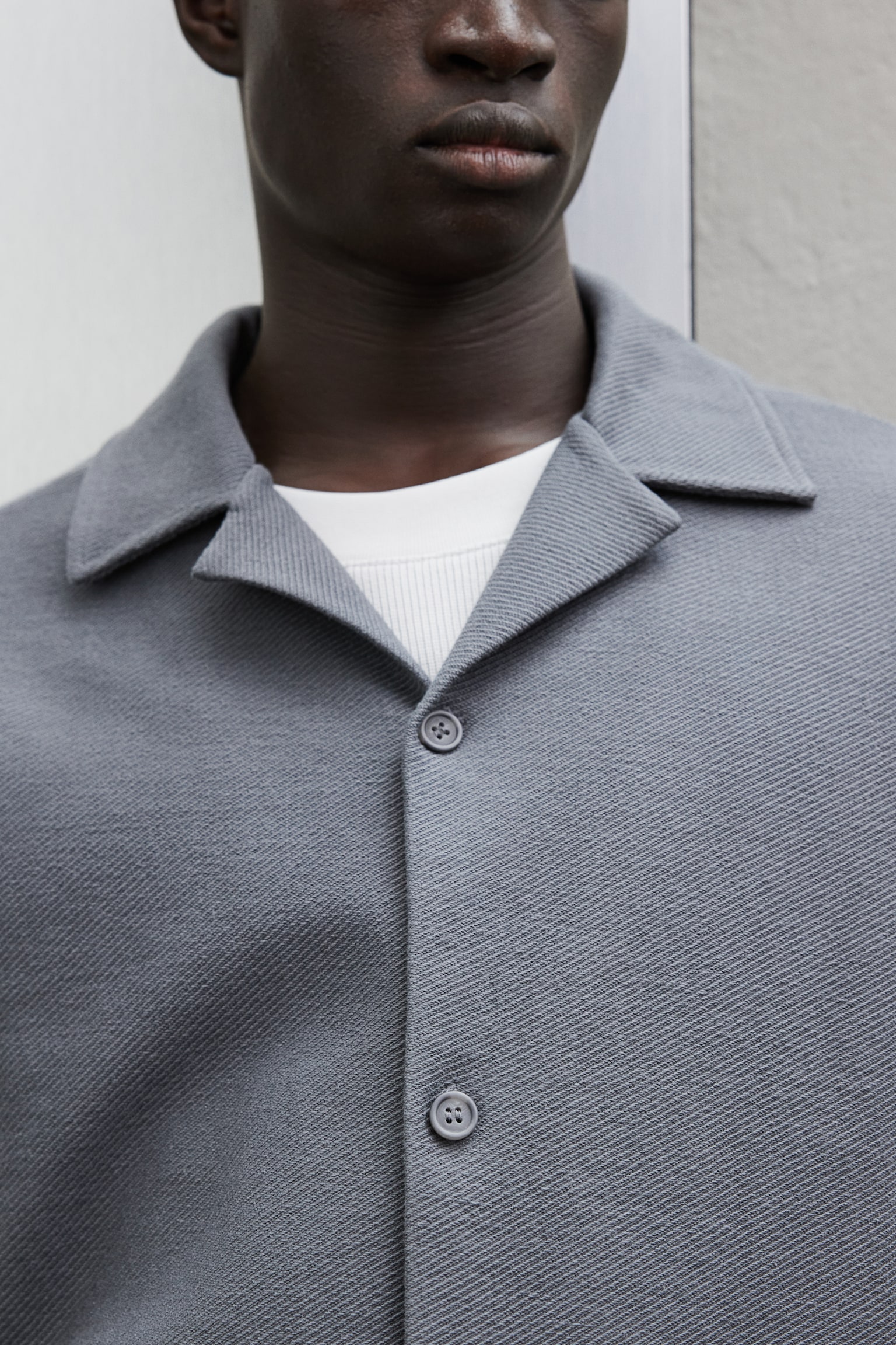 Loose Fit Resort shirt - Dark grey/Black/White - 3