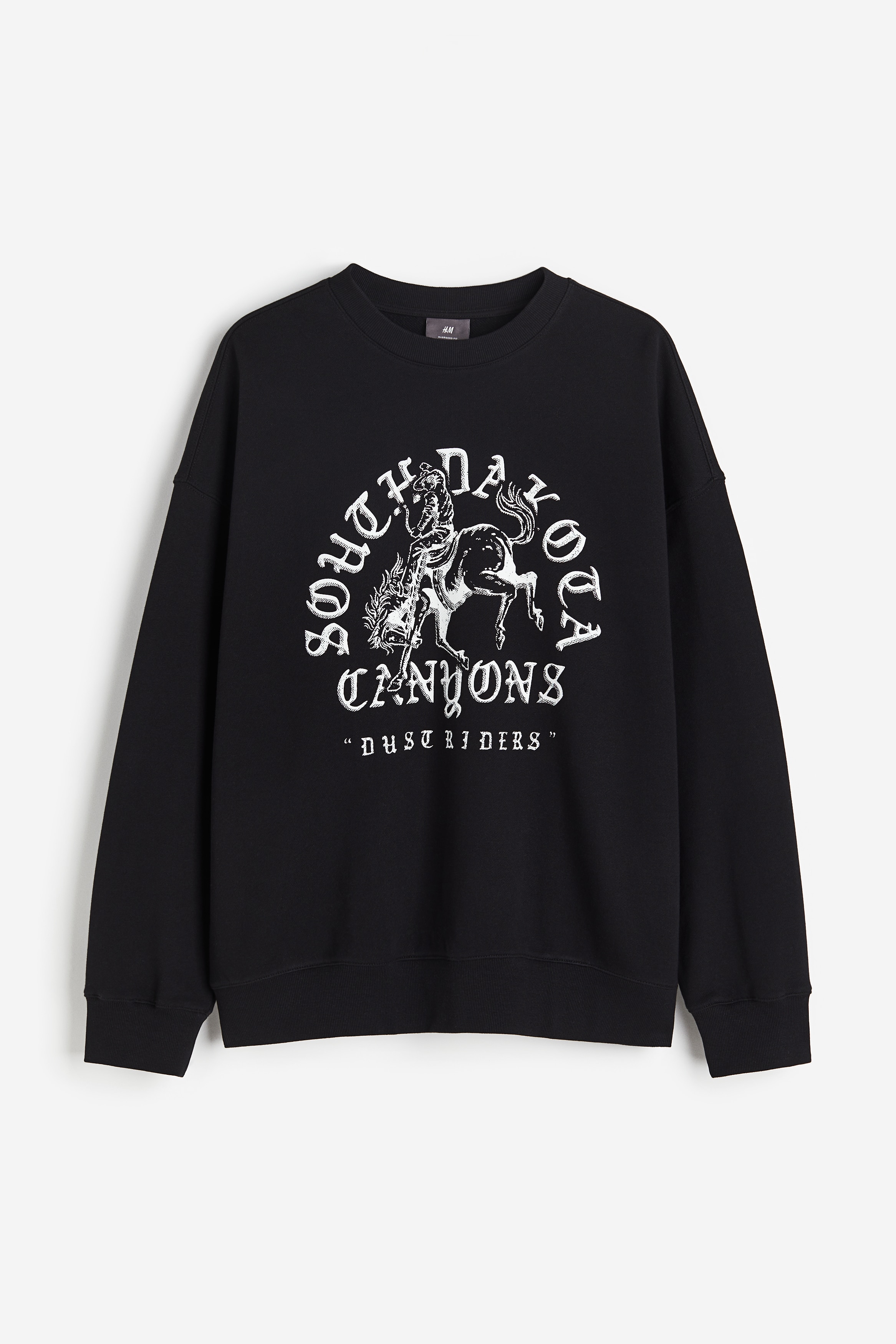 Oversized Fit Printed sweatshirt - Black/South Dakota Canyons