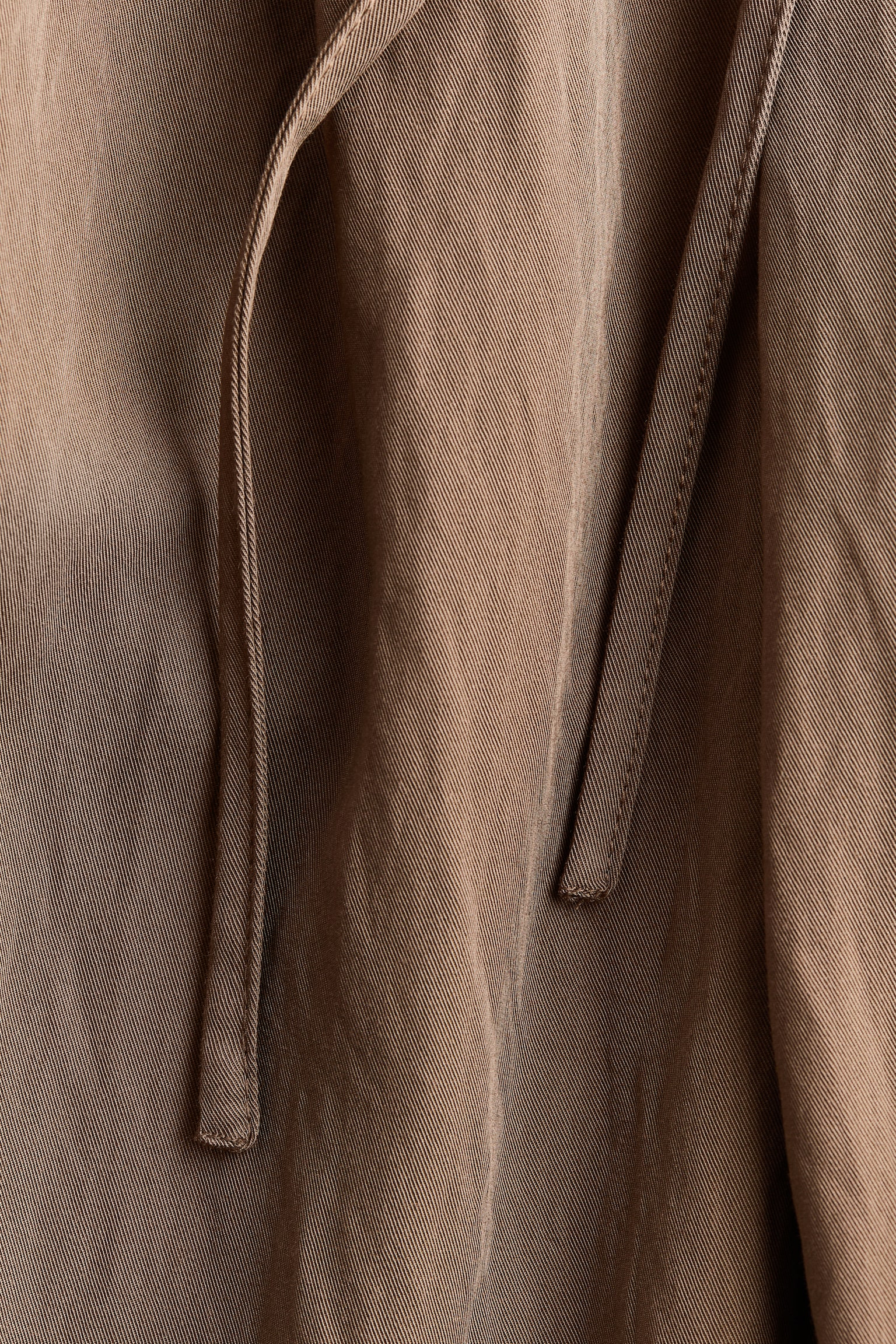 Женские брюки H&M Tie-Detail Balloon-Leg, цвет: Тёмный бежевый — фото 6