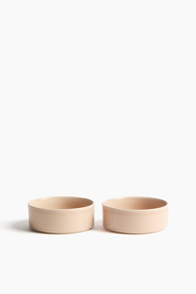 Ciotole piccole in gres 2 pezzi - Rosa chiaro/Blu polvere/Talpa/Bianco/Marrone - 1