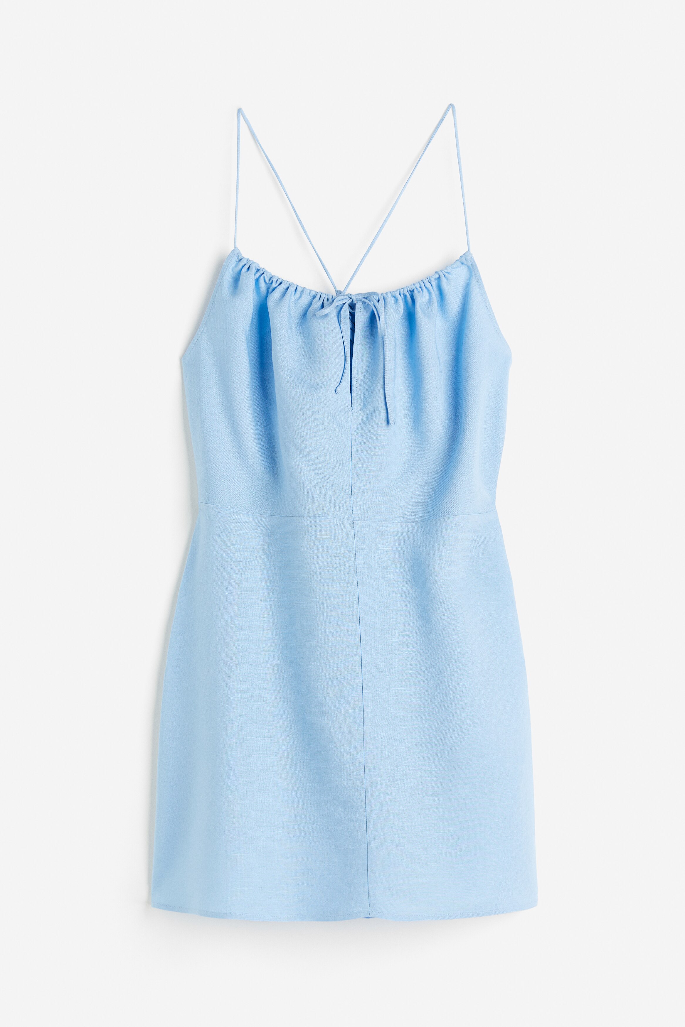 Linen-blend dress