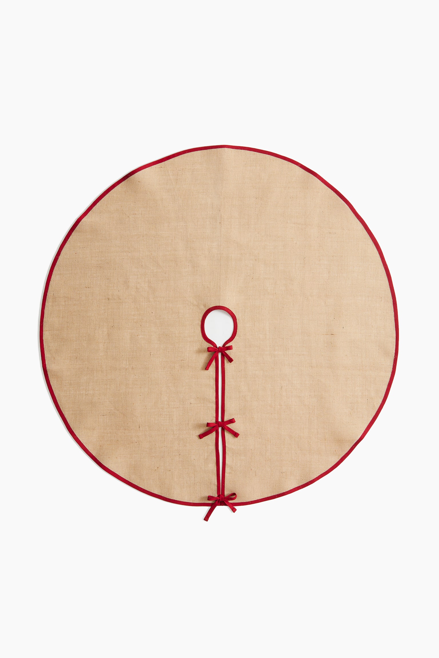 Jute Christmas tree skirt - Beige - 1