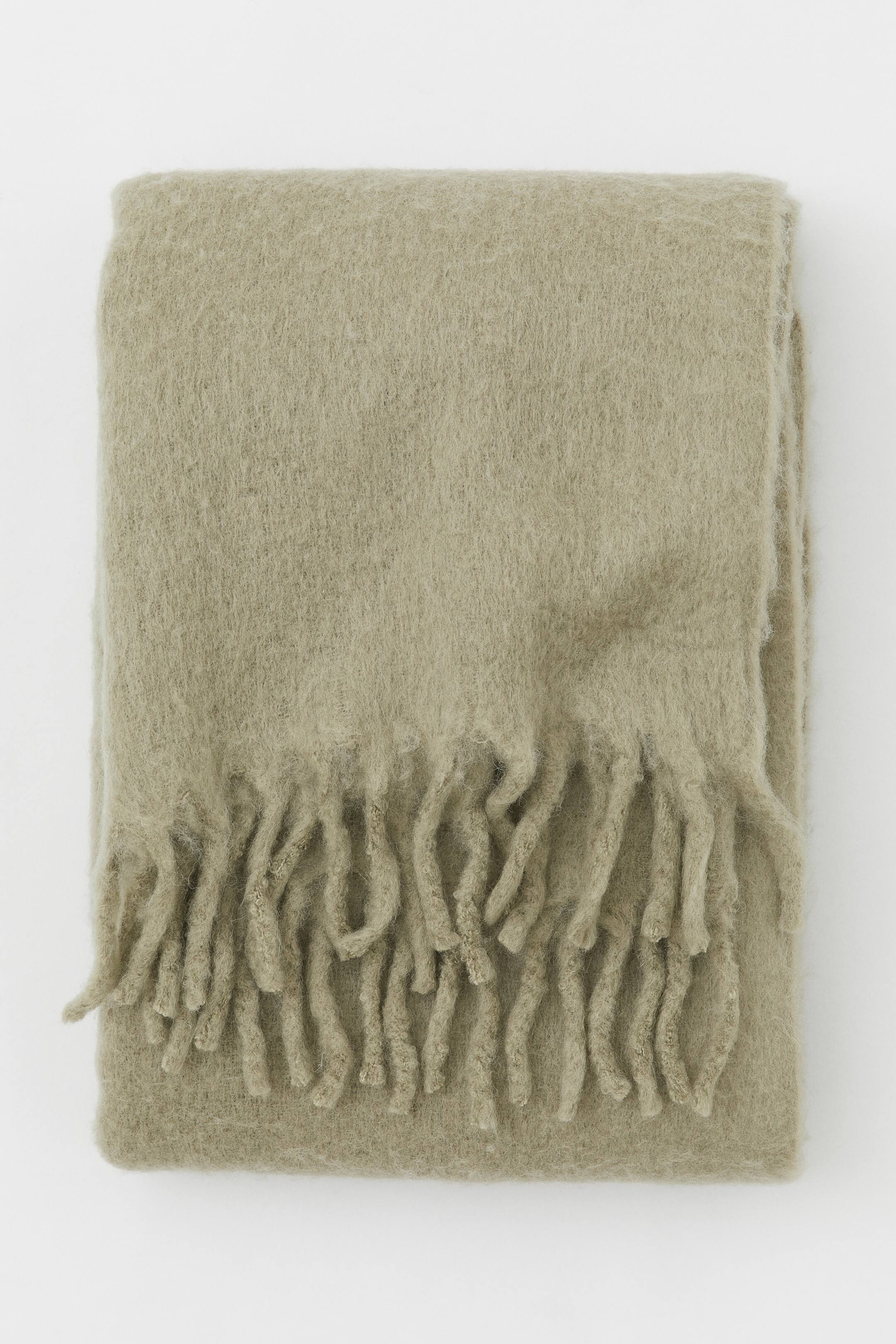 Soft woolblend blanket Pistachio green Home All H&M GB