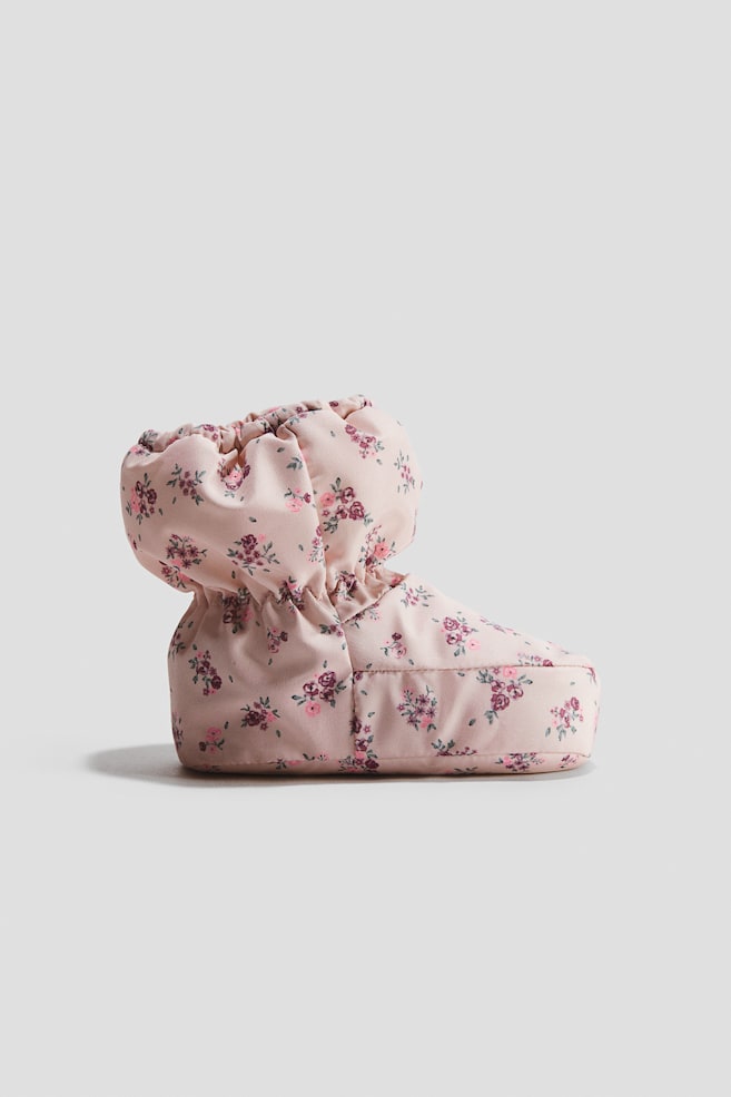 Water-Repellent Slipper Socks - Light pink/floral/Turquoise/floral - 1