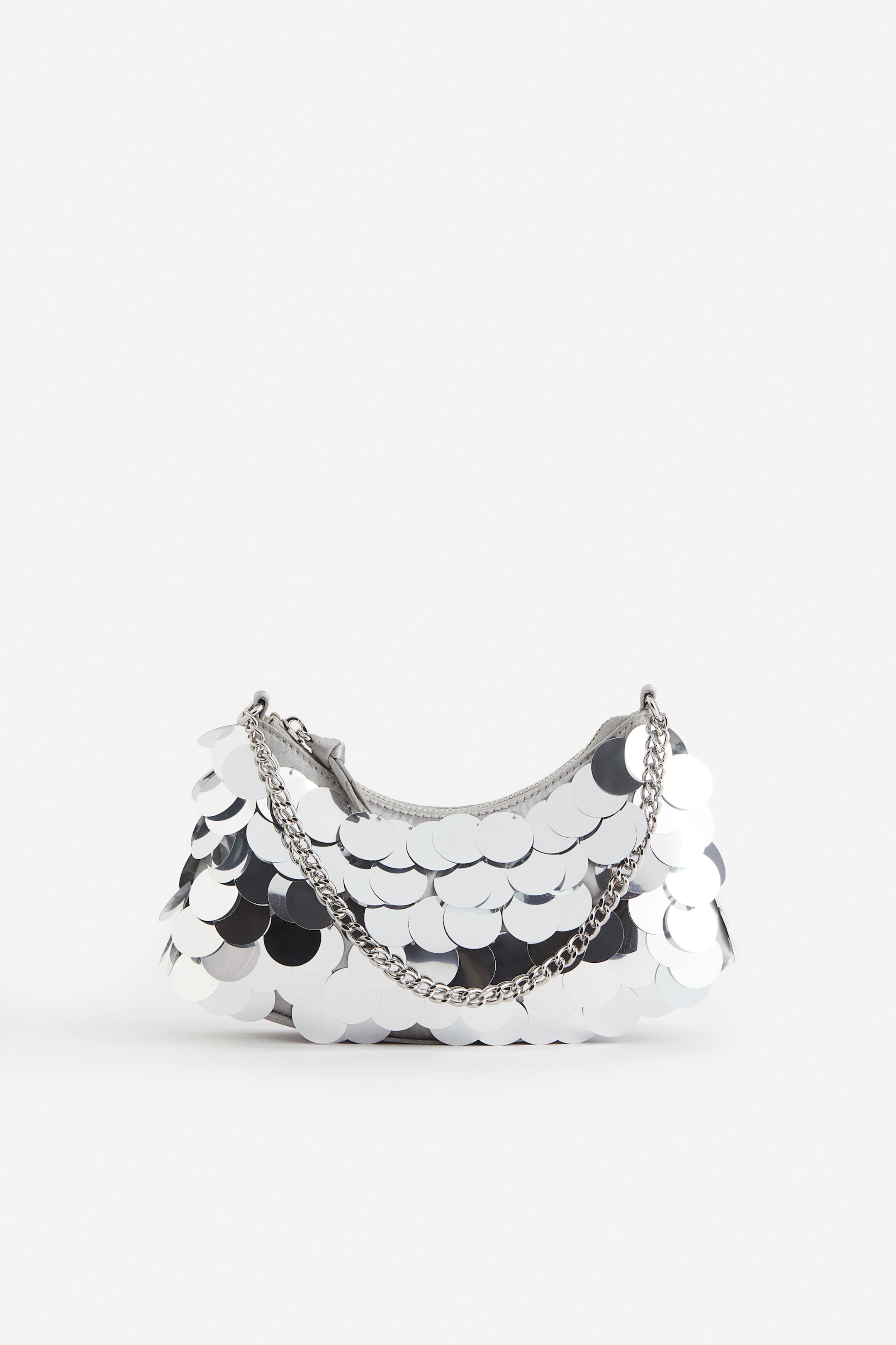 View larger image: Sequined shoulder bag - Silver-coloured - Ladies | H&M HK 1