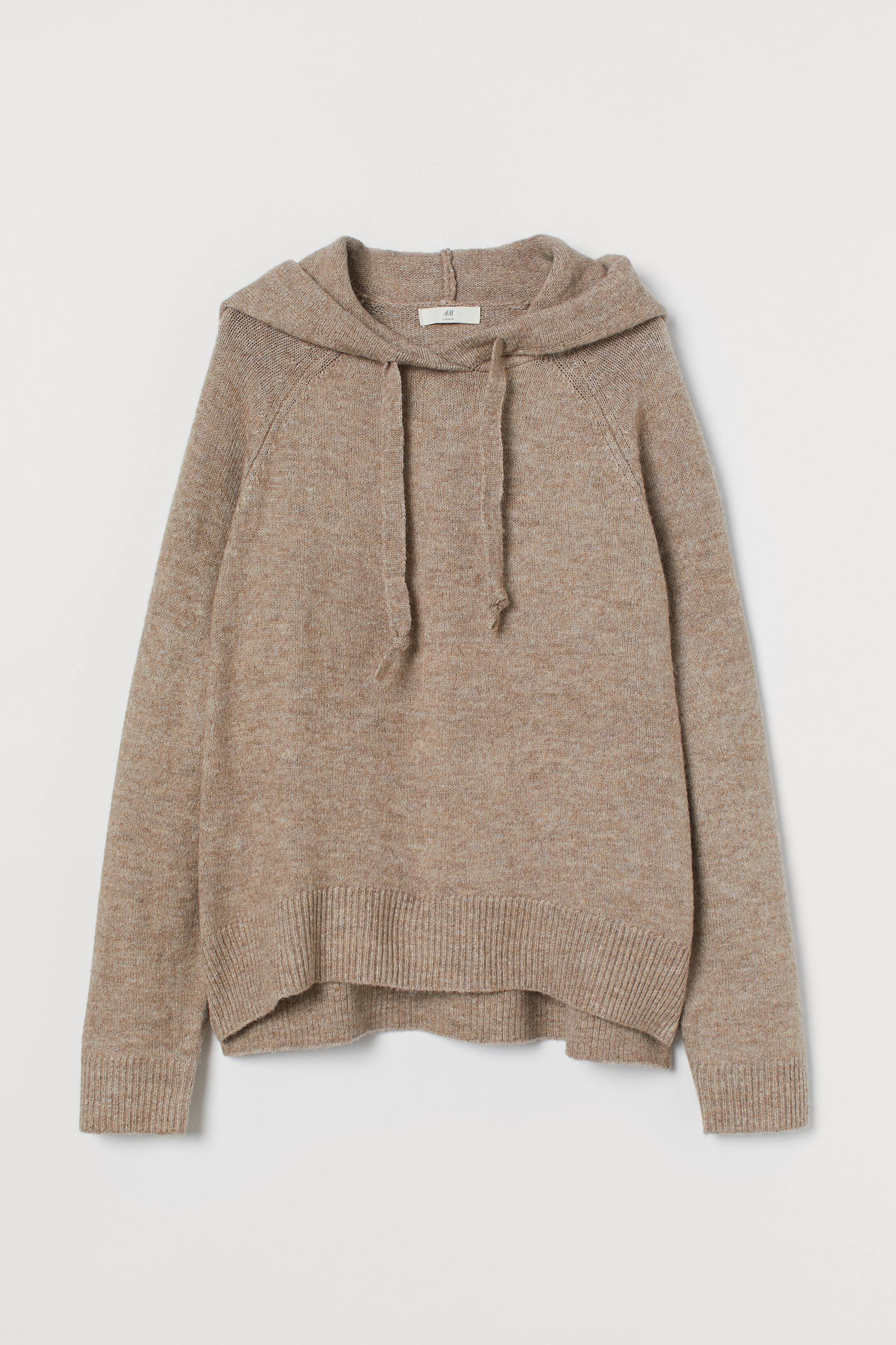 Fine-knit hoodie