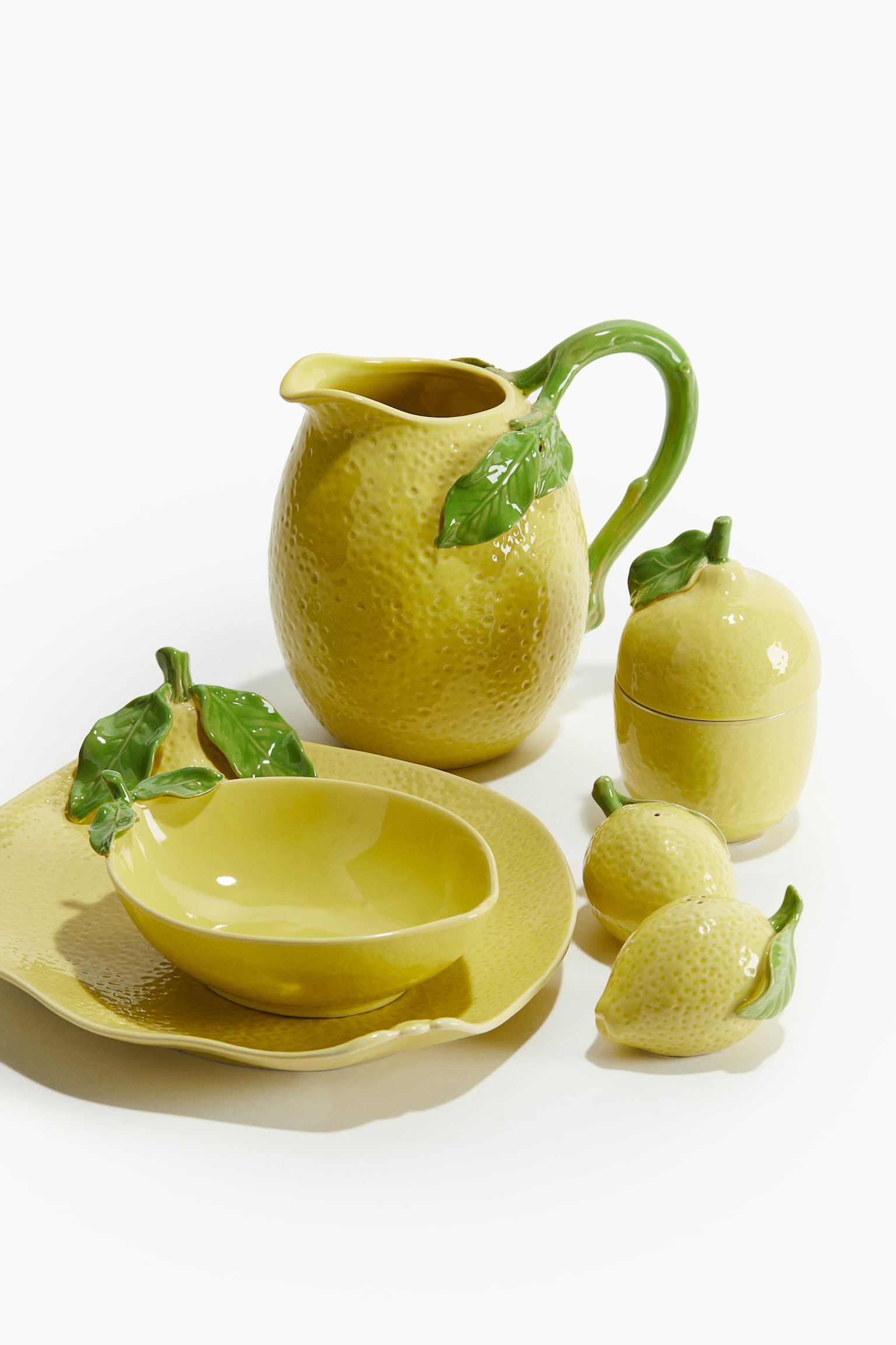 Lemon-shaped stoneware serving plate - Yellow - 3