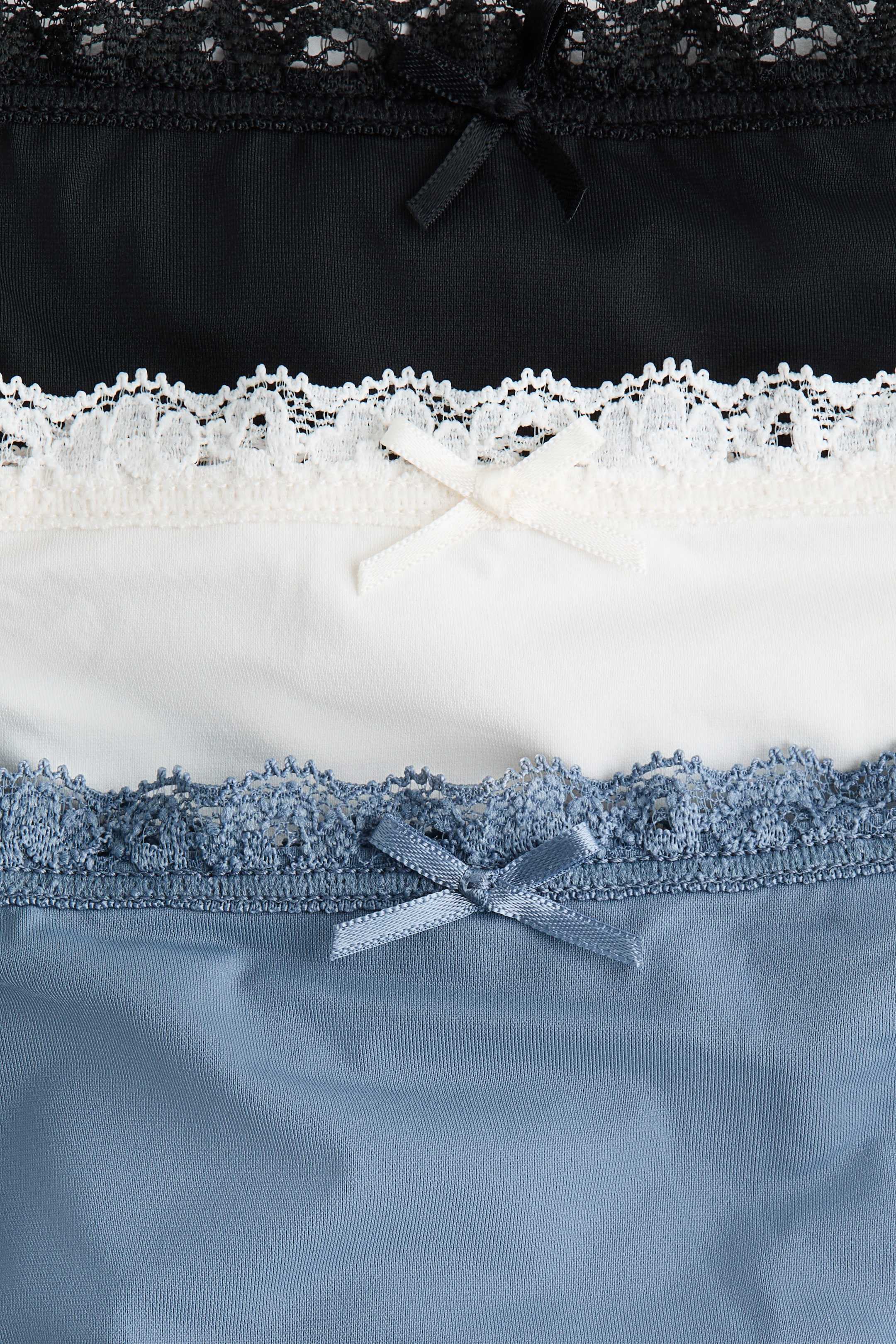 Visualizza immagine più grande: Tanga a perizoma in microfibra 3 pezzi - Blu/bianco/nero - DONNA | H&M IT 5