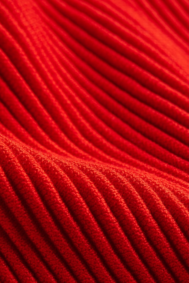 Rib-knit tube top - Red/Light purple/White/Striped - 4