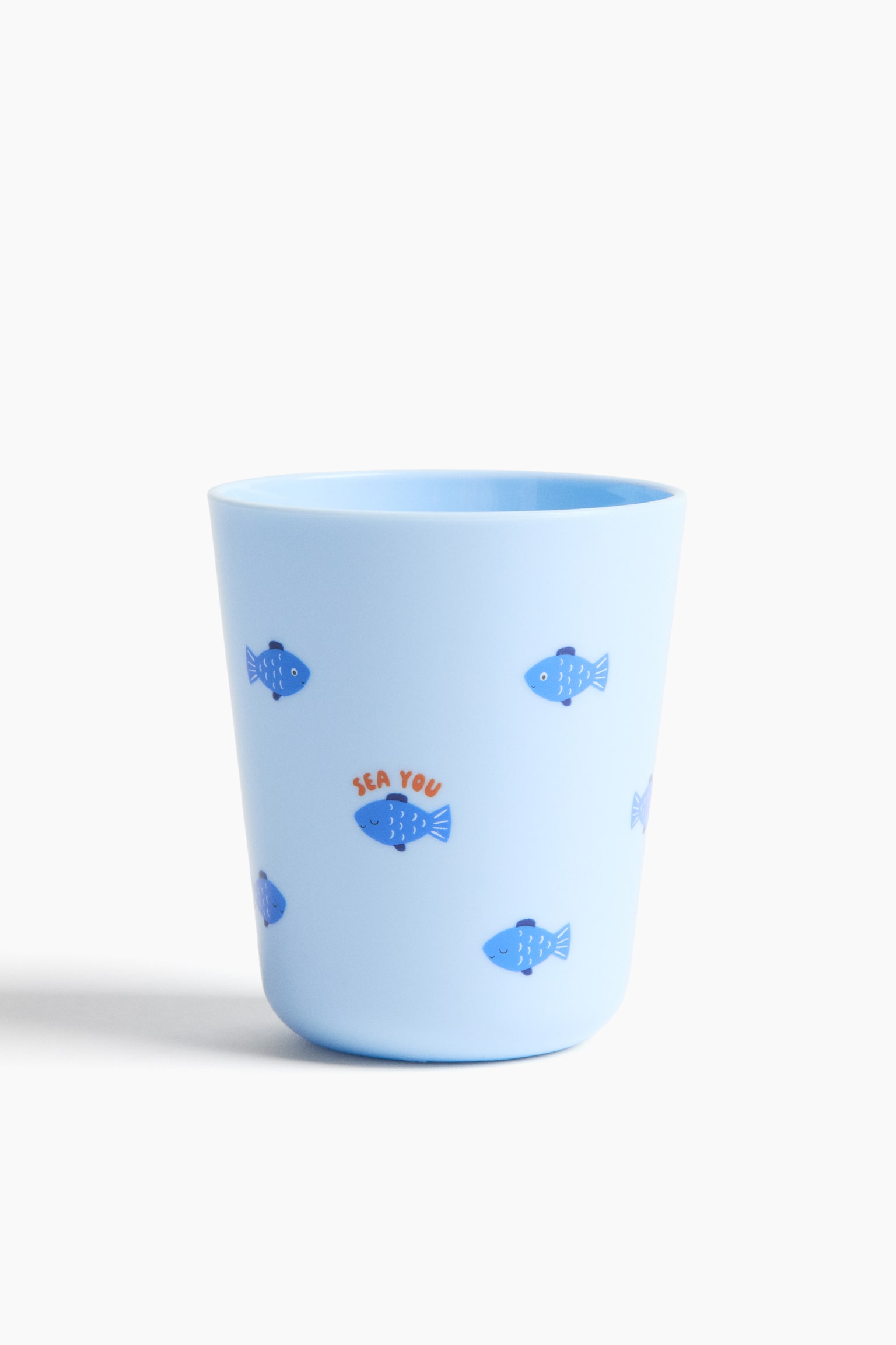 Printed children's mug - Light blue/Fish/Light yellow/Oranges - 1