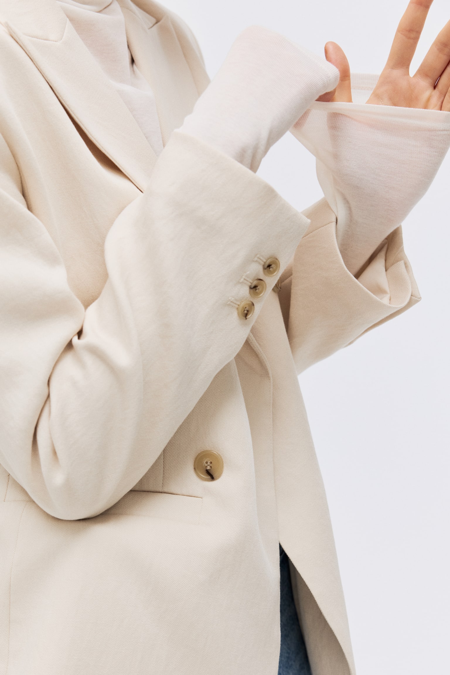 Sako - Světle béžová/Modrá - 3