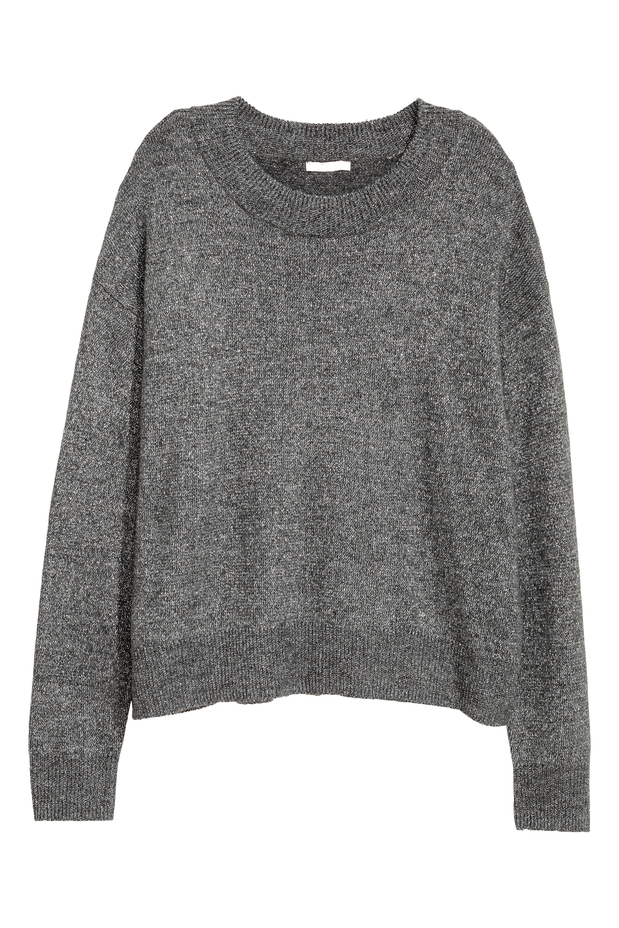 View larger image: Fine-knit jumper - Grey/Glitter - Ladies | H&M GB 1