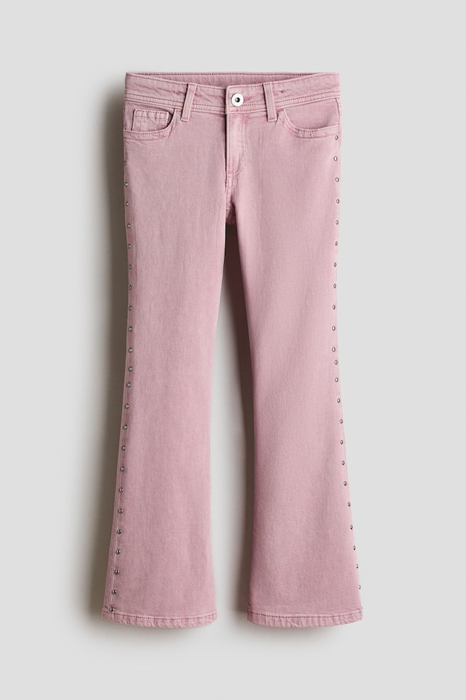 Flared Leg Low Jeans - Gewaschenes Denimrosa/Dunkles Denimblau/Helles Denimblau - 1