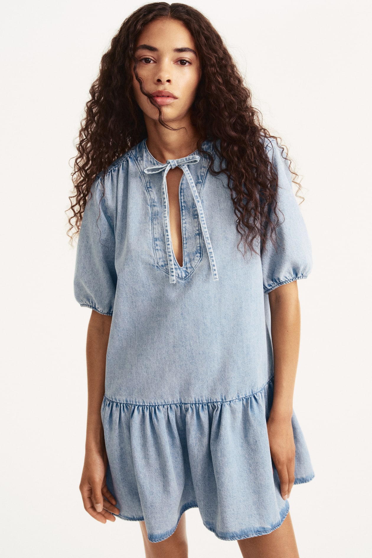 Flared-Hem Dress