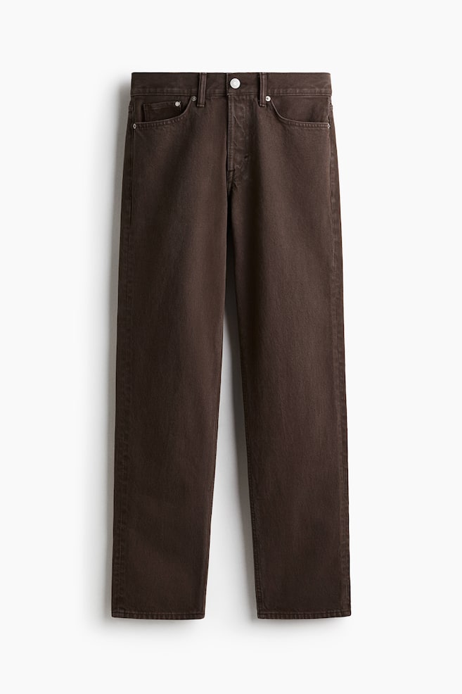 Relaxed Jeans - Dark brown/Dark denim blue - 1