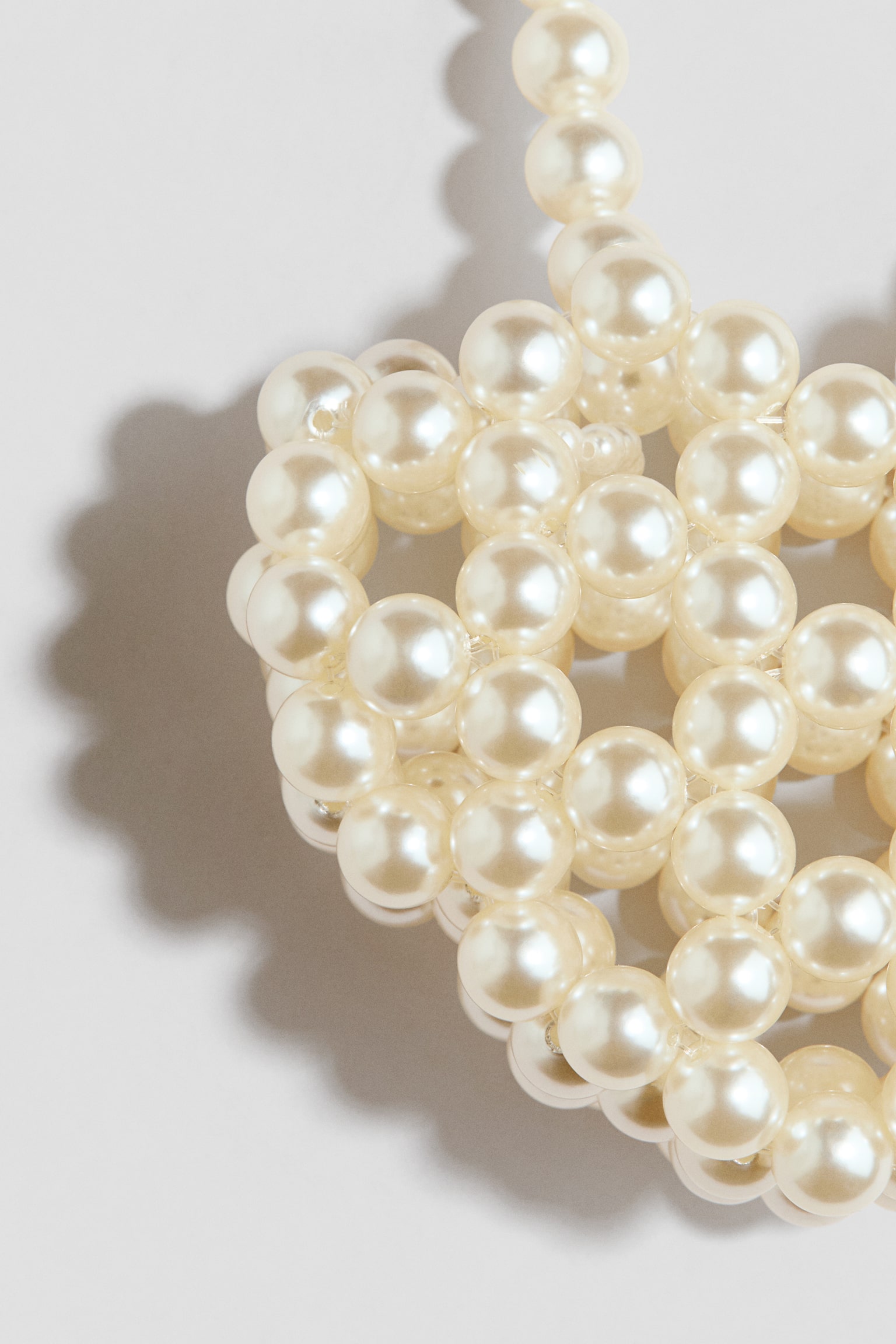 תיק יד בצורת לב - קרם - 2