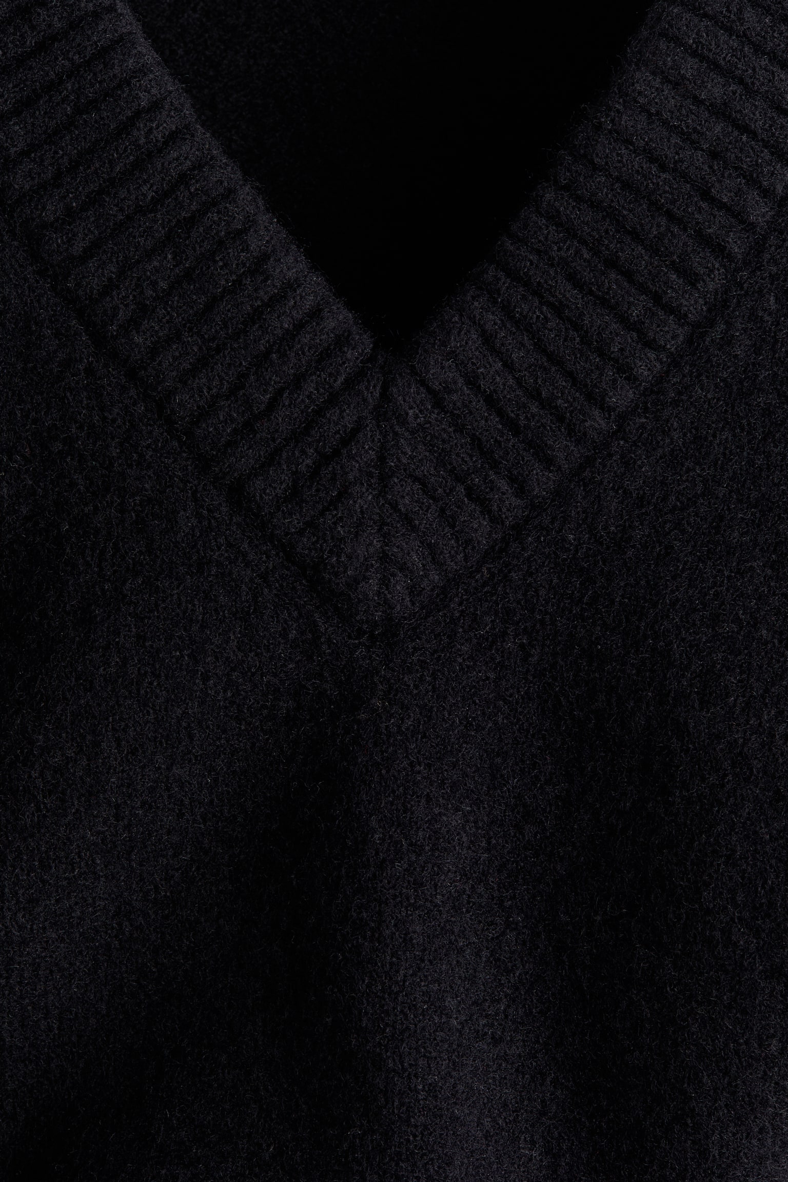 Мужской жилет H&M Relaxed-Fit Sweater Vest, цвет: Чёрный — фото 6