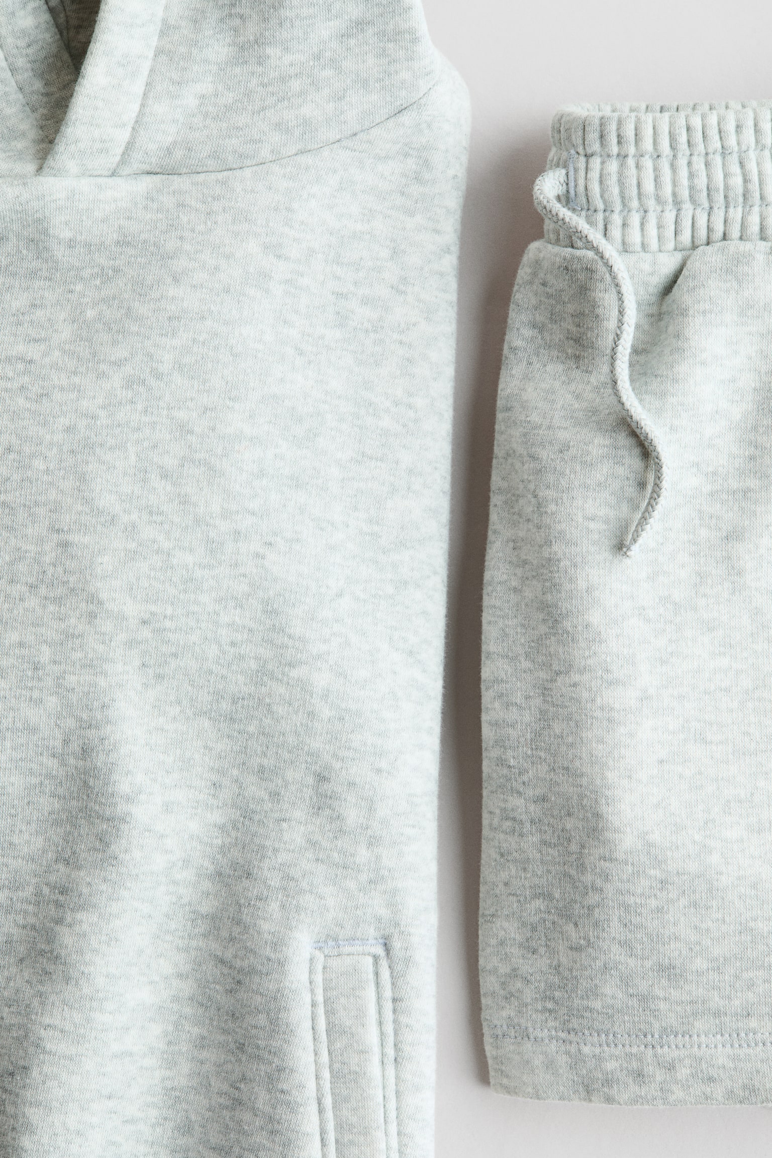 2-piece sweatshirt set - Light grey marl/Blue - 2