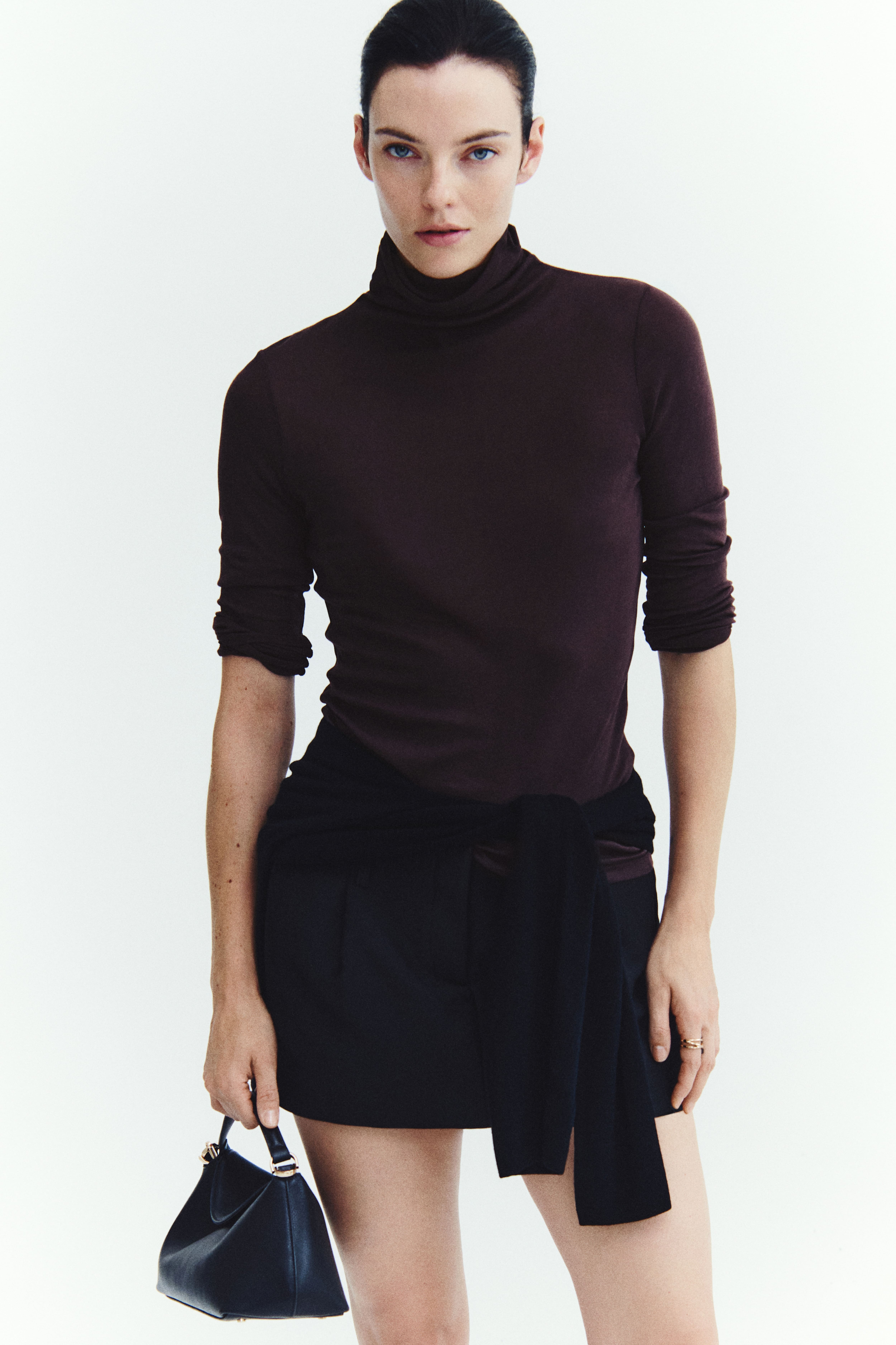 Pima Cotton Turtleneck Top