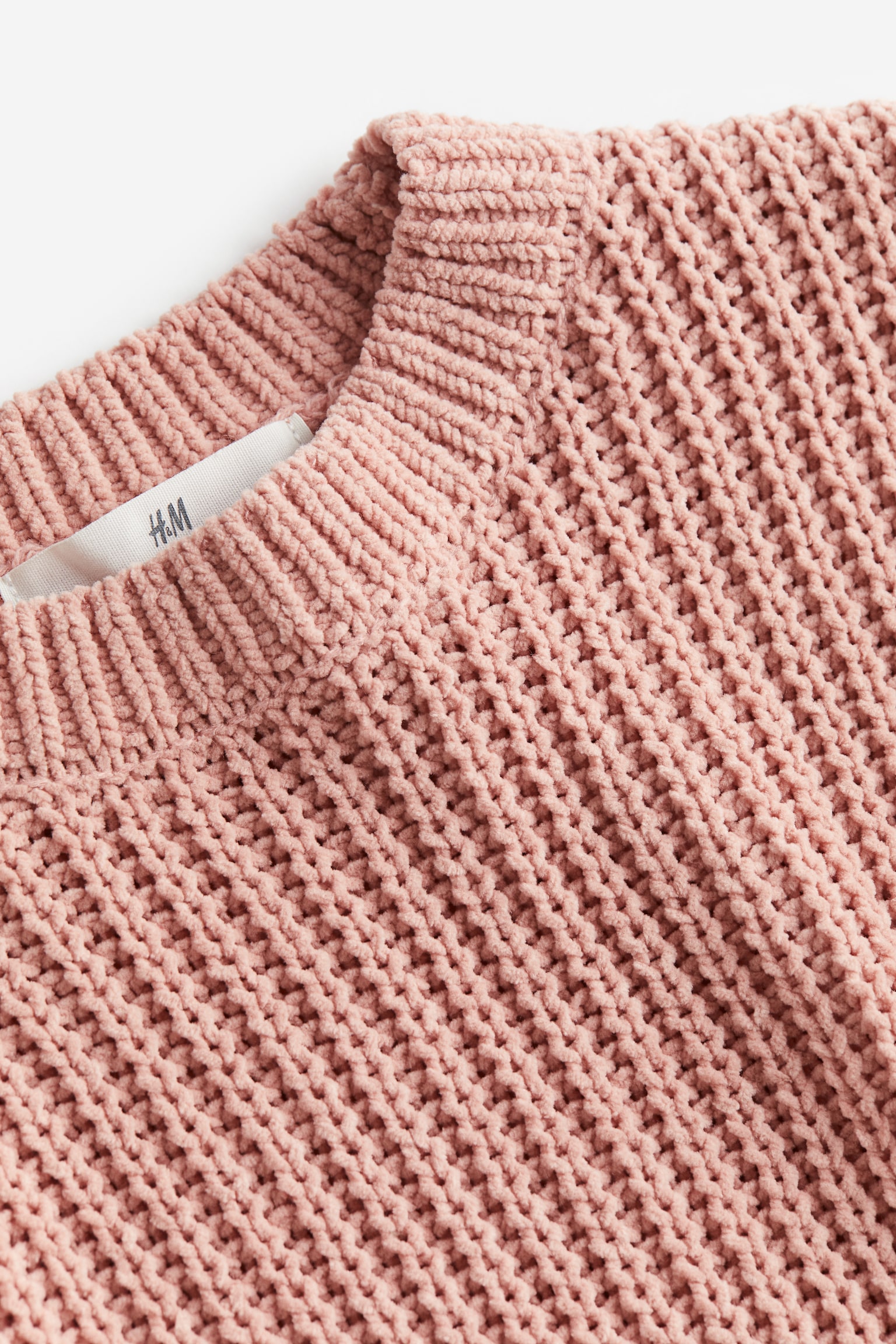 Chenille Knit Sweater - Light pink/Light beige/Beige/Black/Dark red/Green/Pink - 2