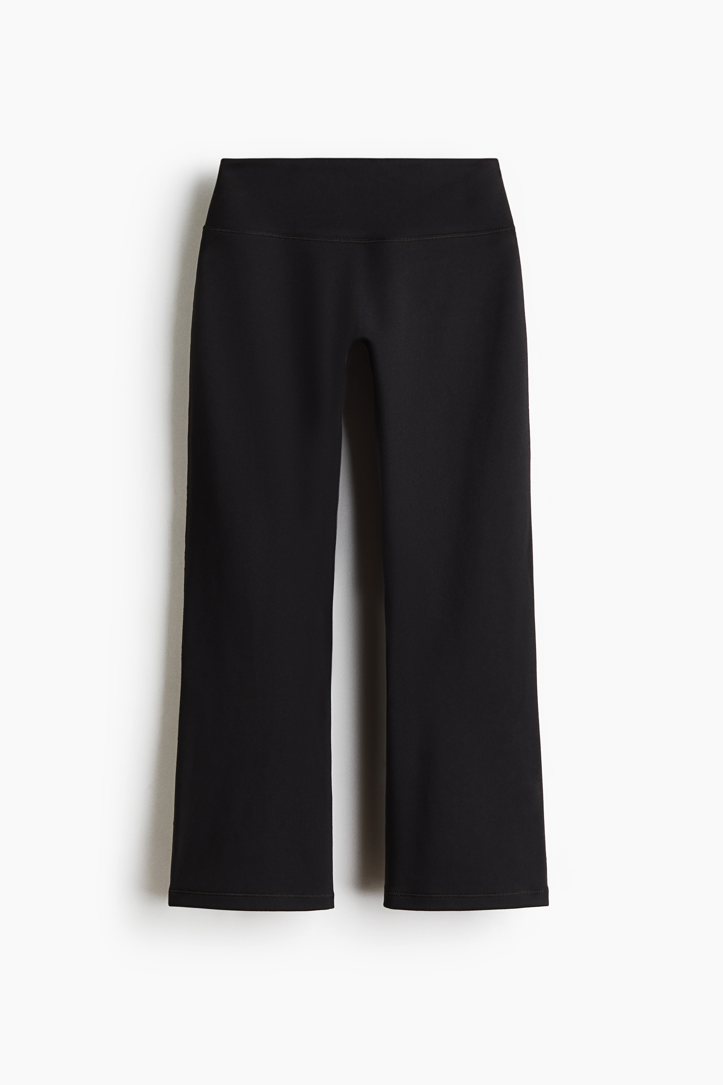 Flared capri yoga leggings with SoftMove™ - Nero