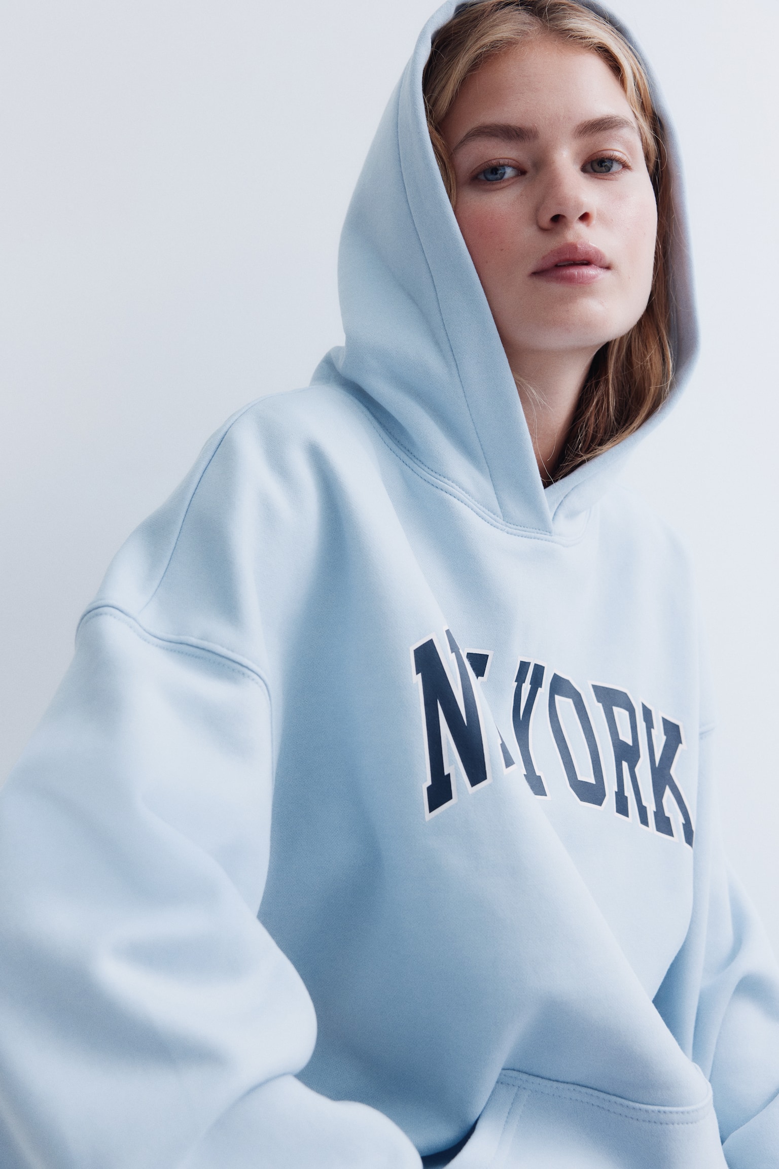 Oversized hoodie - Light blue/New York/Black/Light grey marl/Wellness/Burgundy/M - 6
