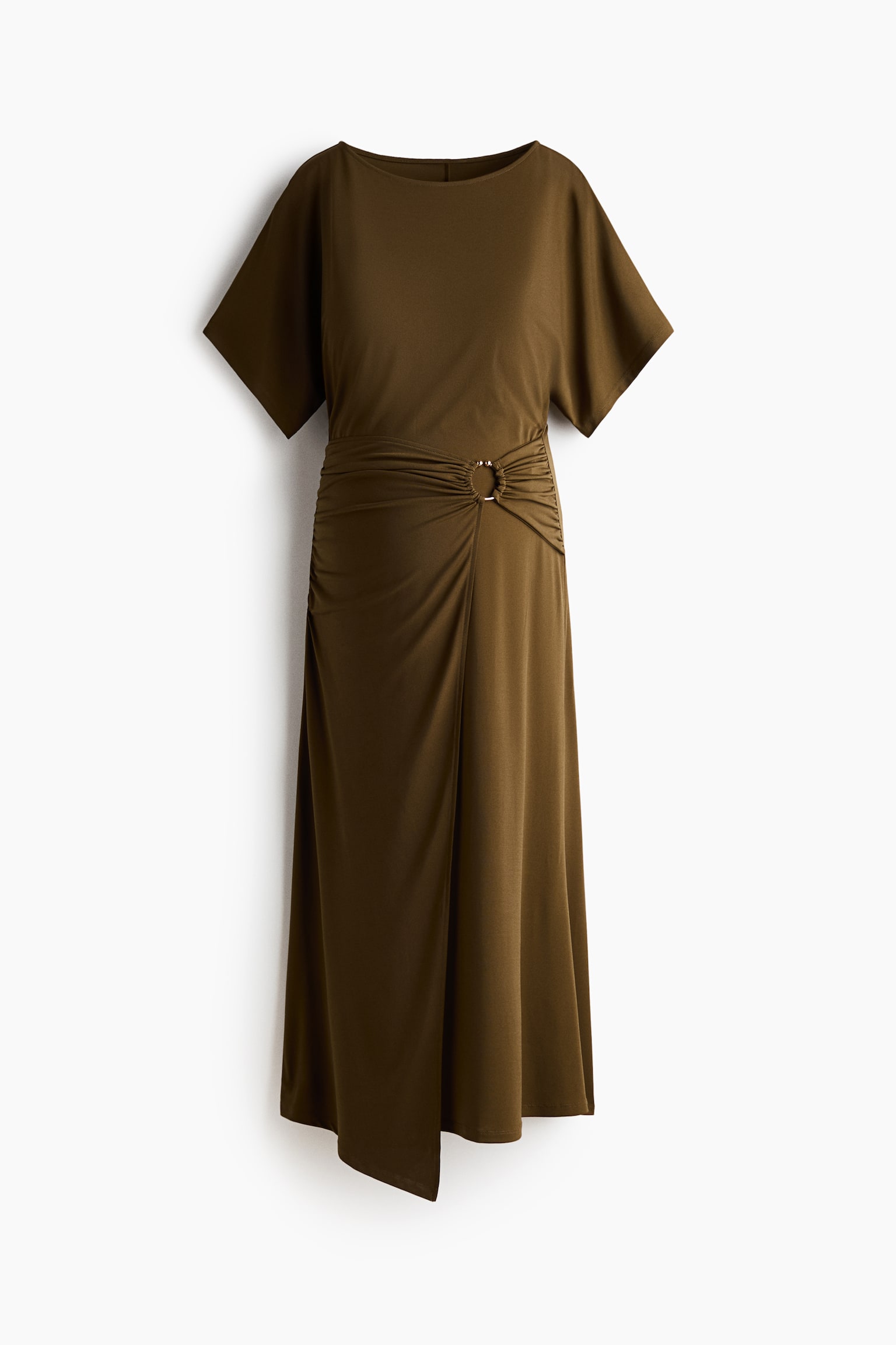 MAMA Vestido com detalhe traçado - Verde caqui - 1