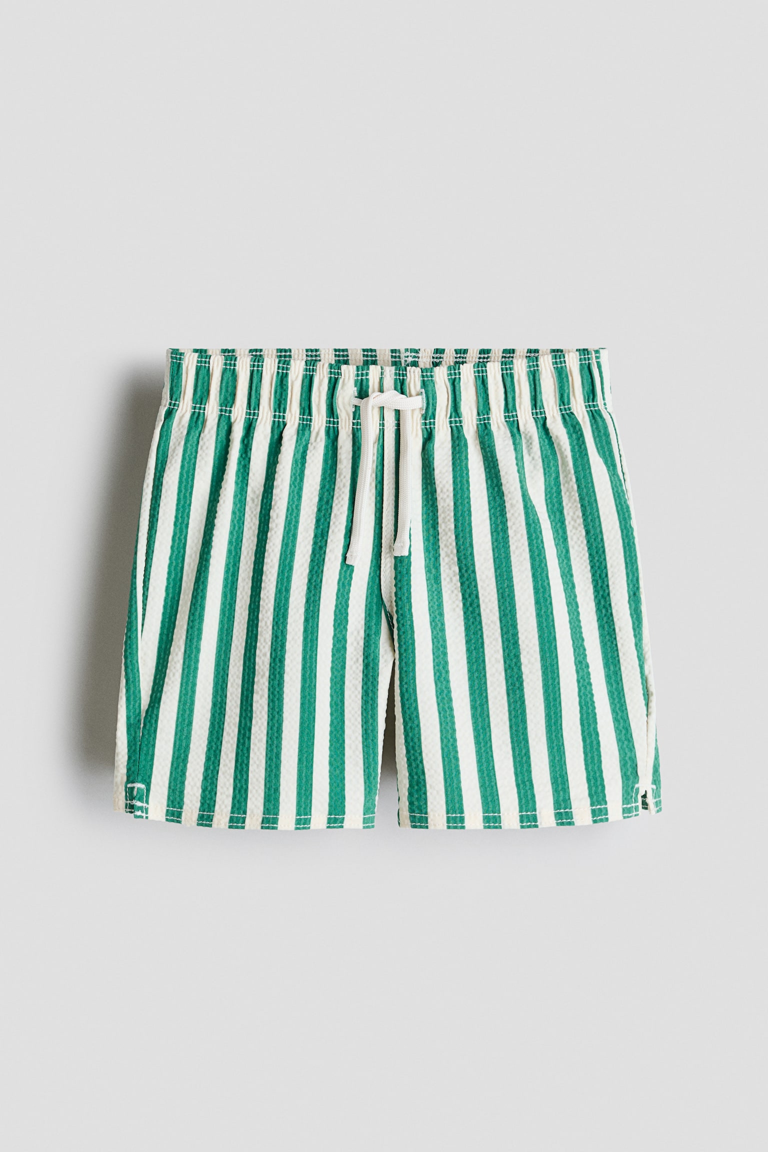 Short de bain à motif - Vert/rayures blanches/Bleu clair/rayures blanches/Marron clair/rayé - 1