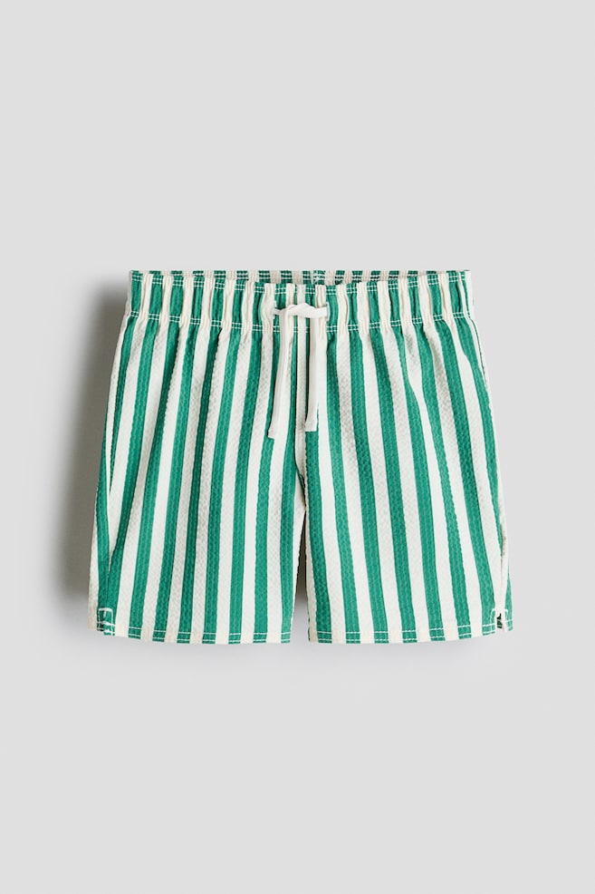 Patterned swim shorts - Green/White striped/Light blue/Striped/Bright blue/White striped - 1