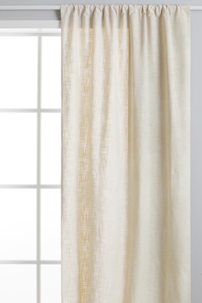 2-pack curtain lengths - Natural white/Light greige/Powder pink - 1