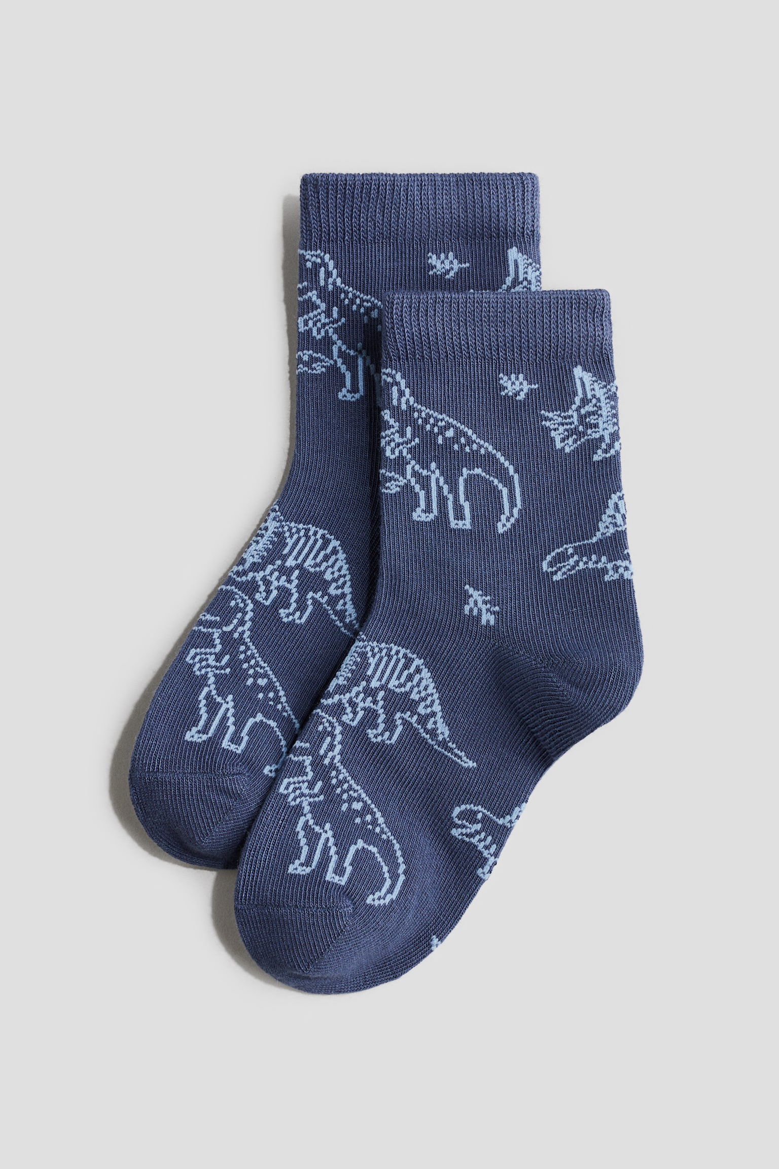 7-pack socks - Dark blue/Dinosaurs/Light grey marl/Stars/Dark green/Cars/Brown/Bear - 3