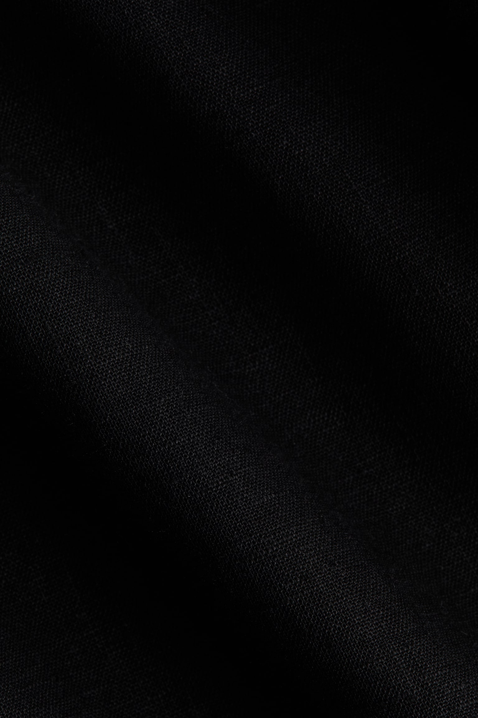 Wide linen-blend trousers - Black/Light beige - 3