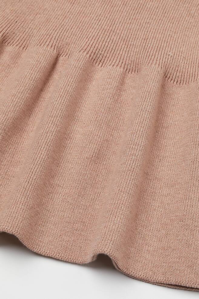 Knitted cotton dress - Old rose - 3