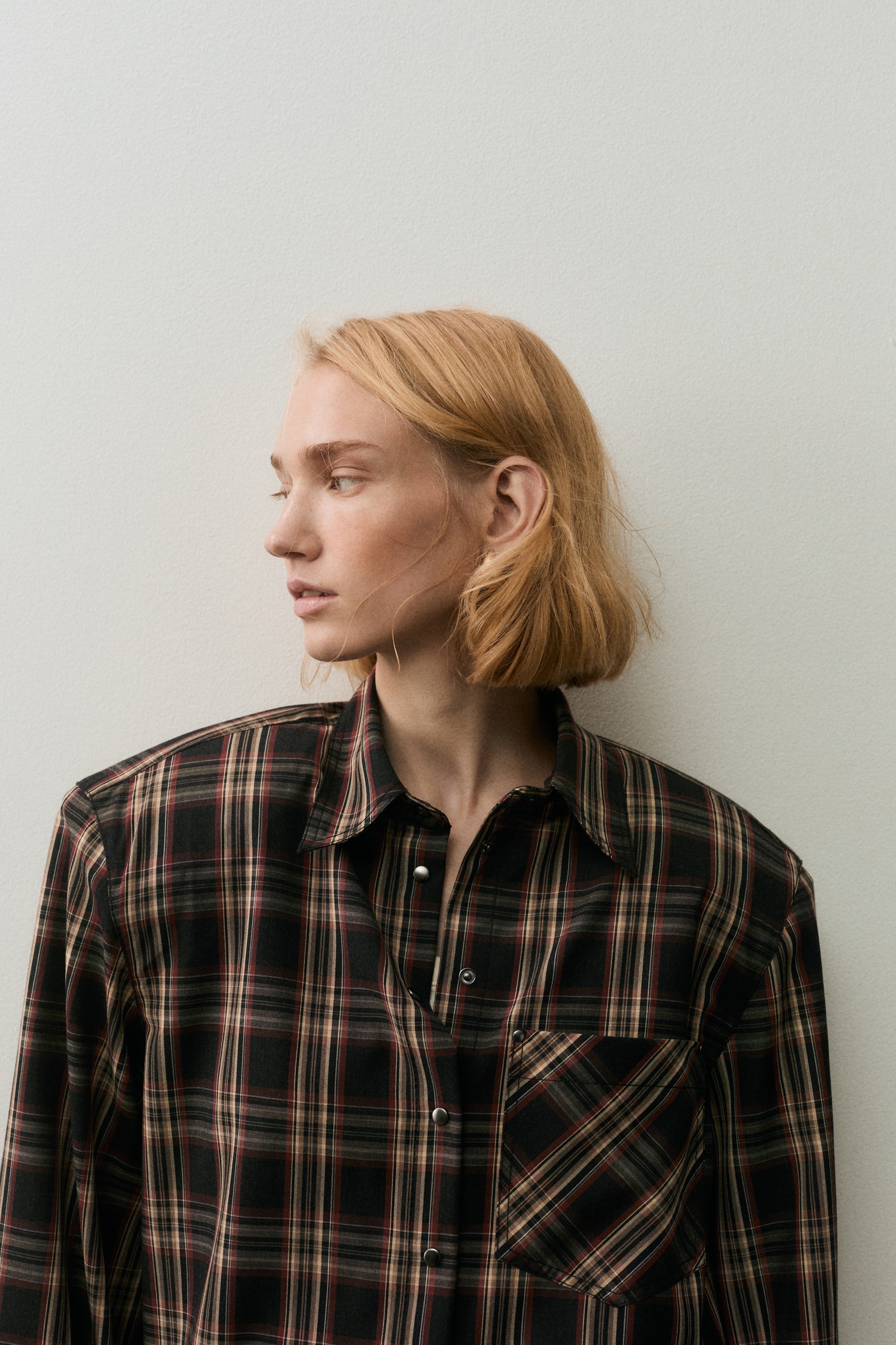 H & M - ショルダーパッドシャツ - オレンジ