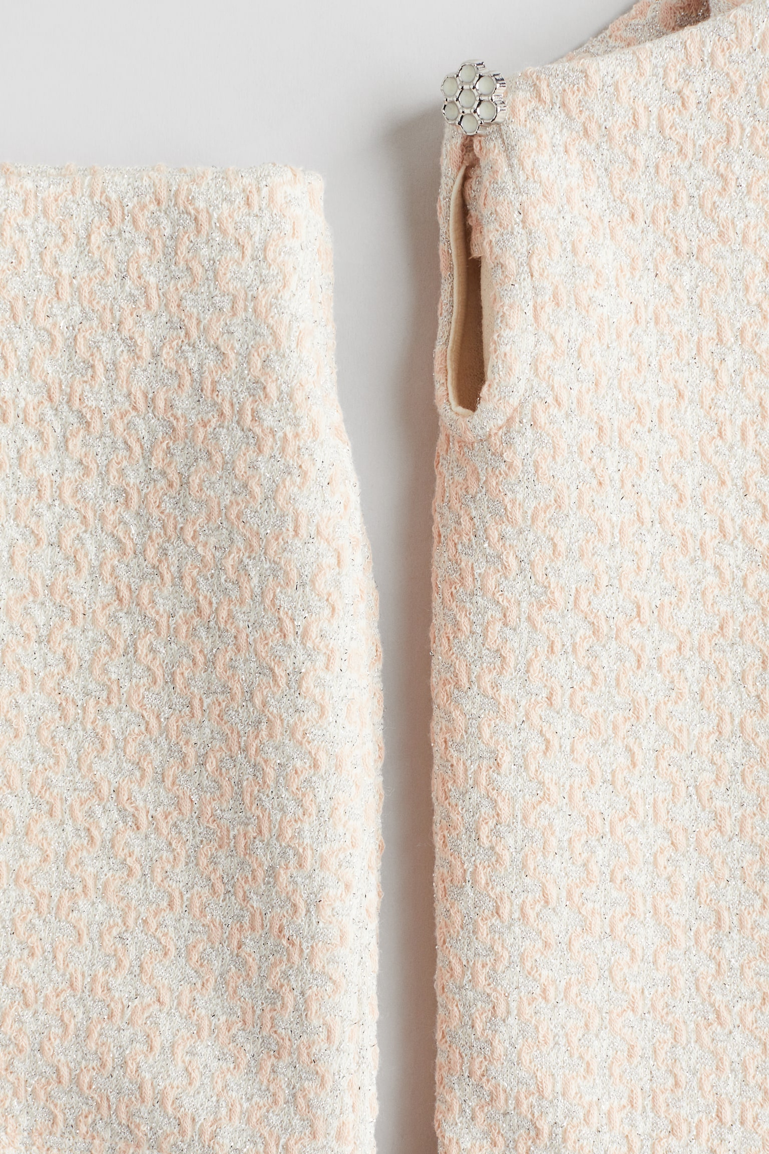 2-piece jacquard-jersey set - Light peach - 2