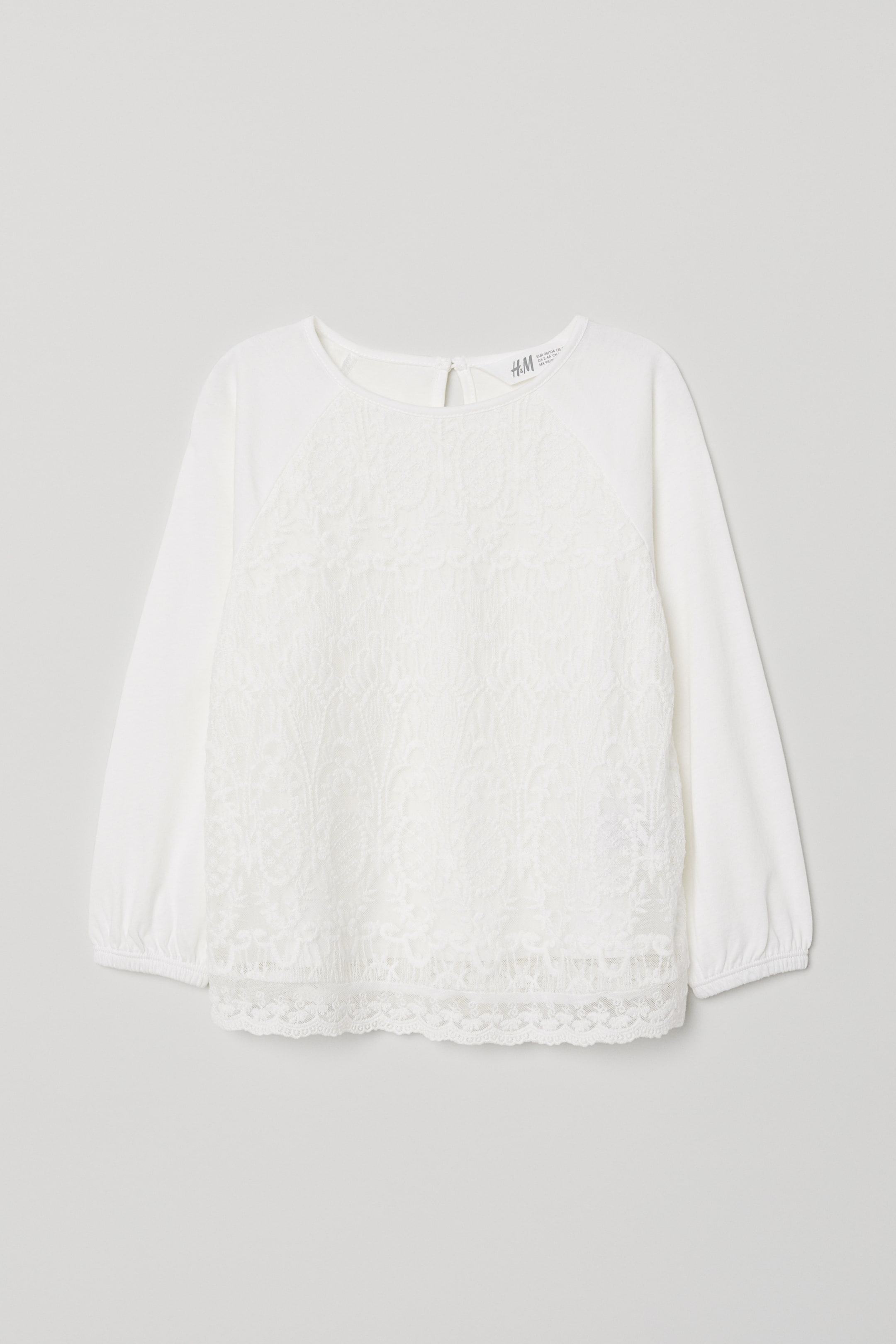 Agrandir l'image: Top avec dentelle - Blanc - ENFANT | H&M FR 1