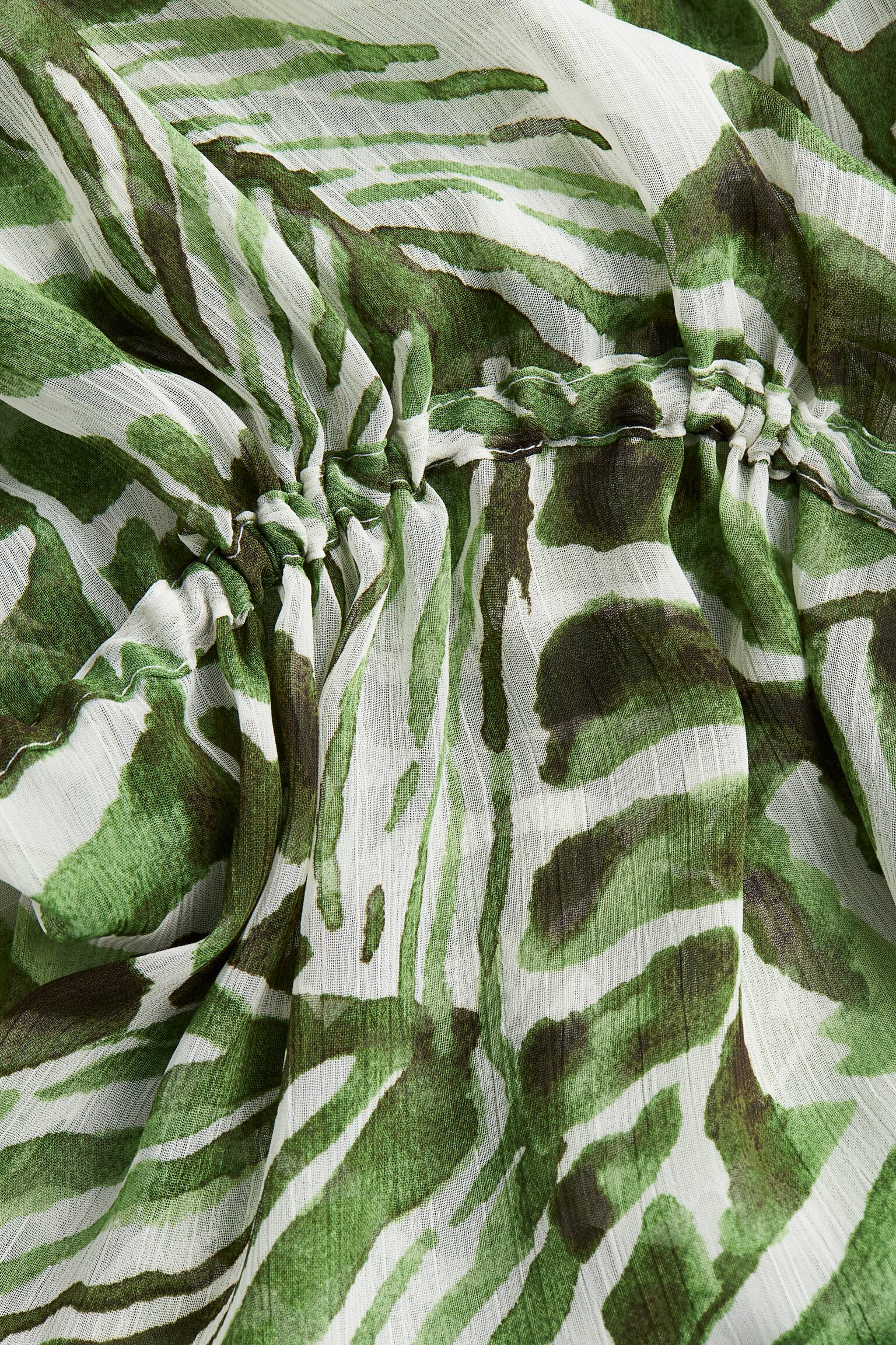 Beach kaftan - Green/Leaves/Black/Dark brown/Pattern - 5