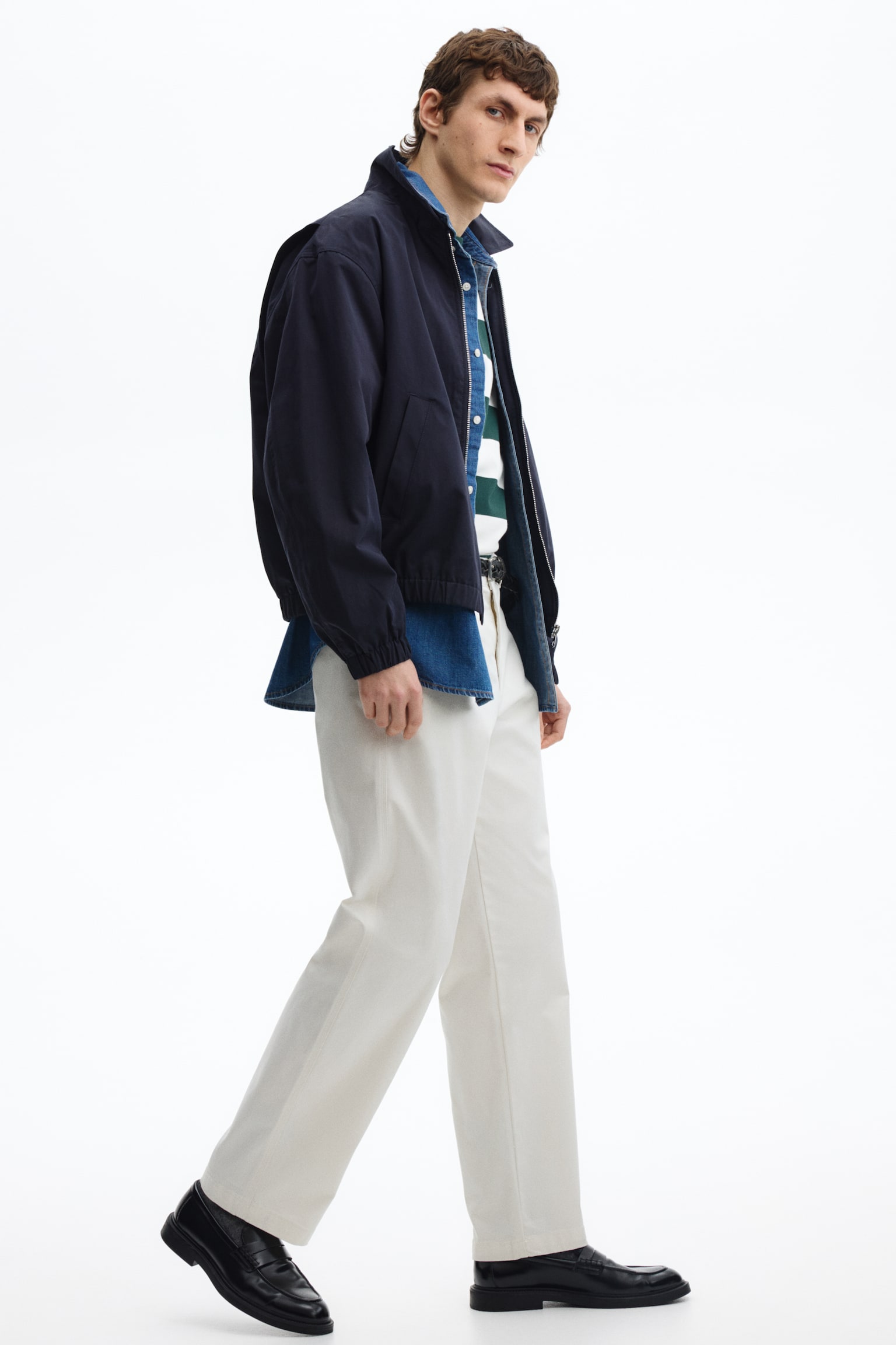 Relaxed Fit Cotton chinos - White/Black/Beige/Dark blue - 5