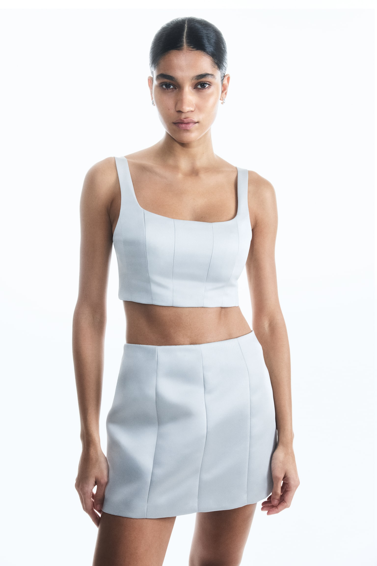 Mini Skirt - Pale grey/Light pink - 3