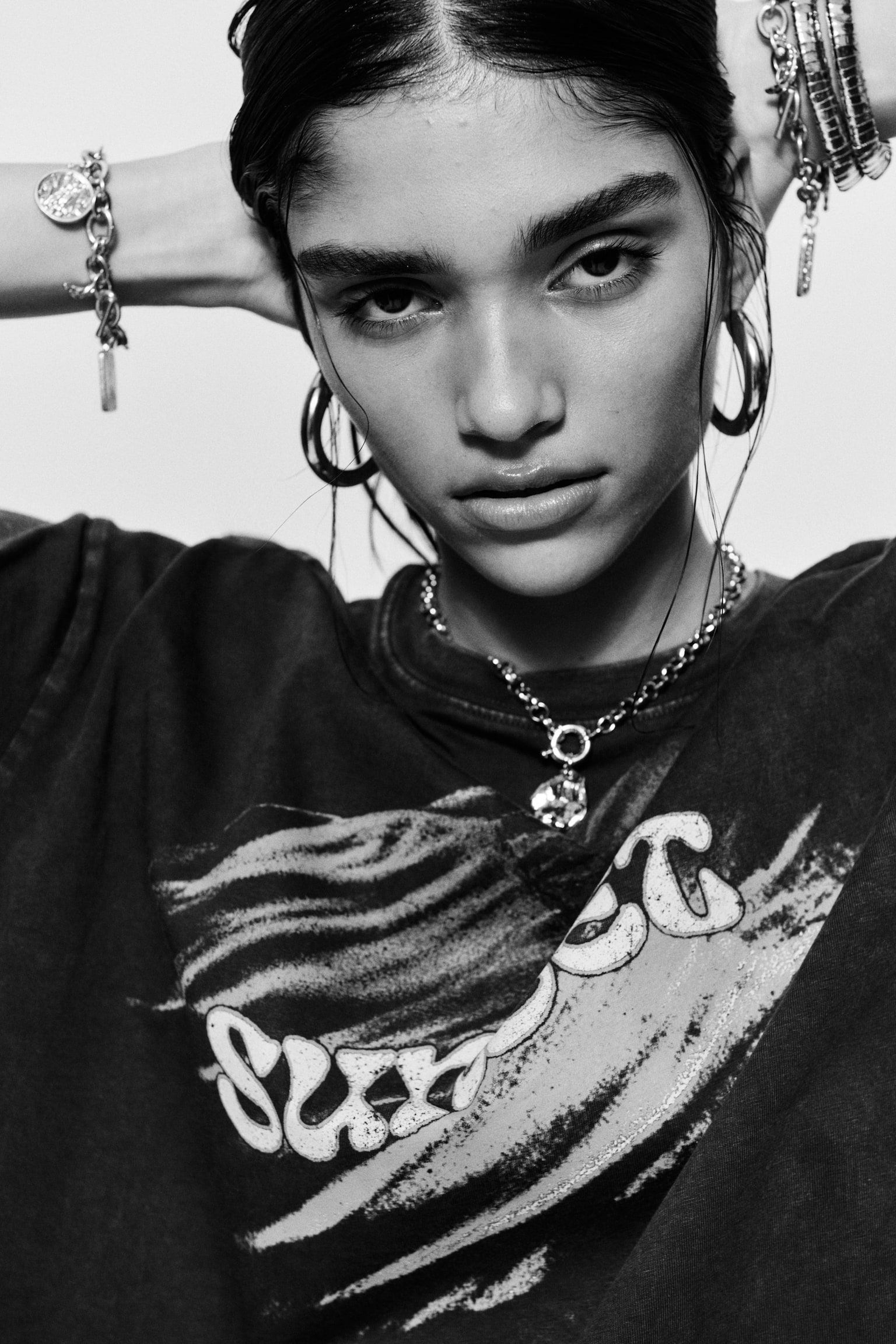 Oversized printed T-shirt - Dark grey/Sunset/Orange/Sunset Bohemian - 2