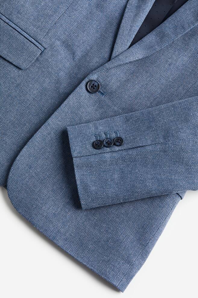 Textured-weave jacket - Pigeon blue/Navy blue/Light beige/Light beige/dc - 3
